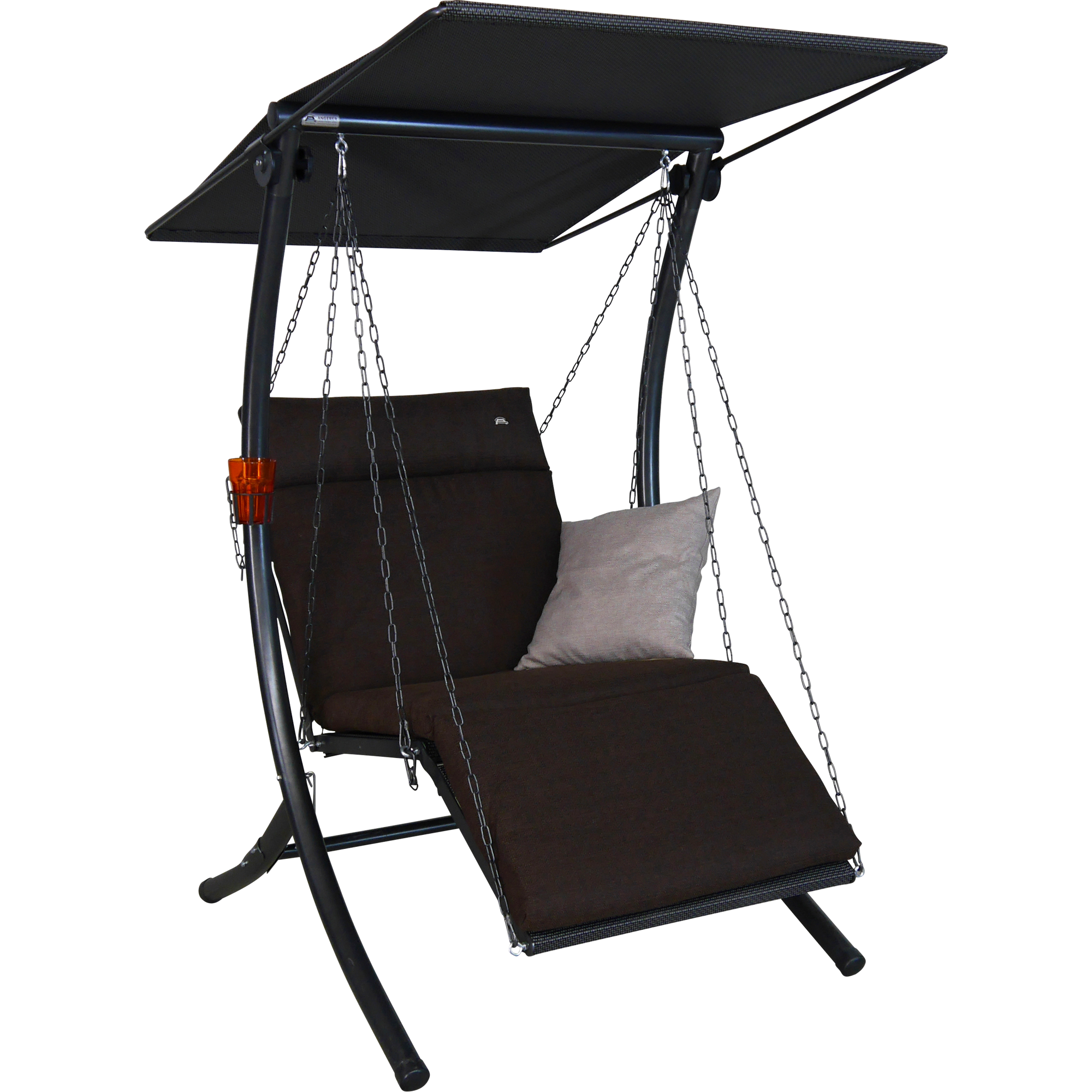 Hollywoodschaukel 'Swing Smart' 1-Sitzer braun 100 x 160 x 145 cm