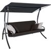 Hollywoodschaukel 'Elegance Smart' 3-Sitzer braun 210 x 160 x 145 cm