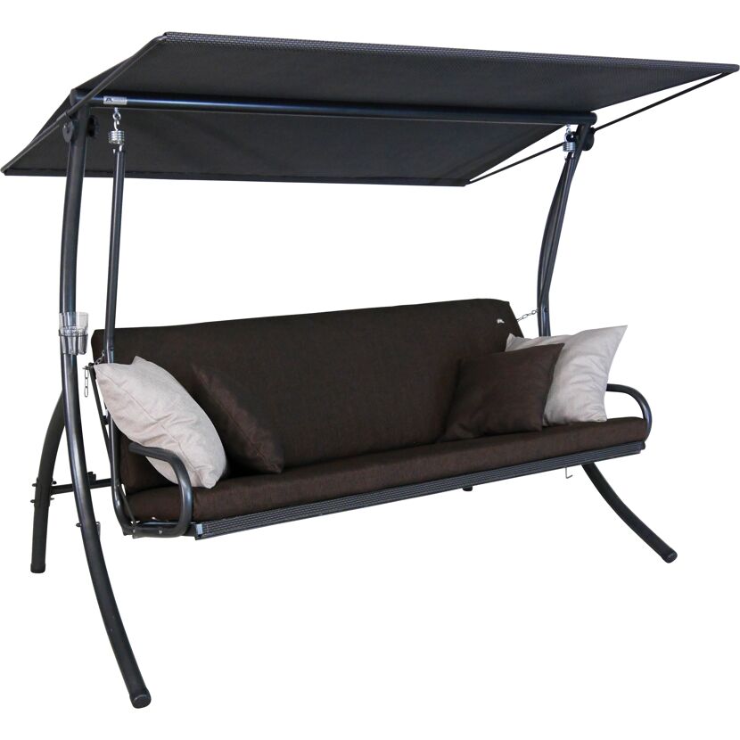 Hollywoodschaukel 'Elegance Smart' 3-Sitzer braun 210 x 160 x 145 cm