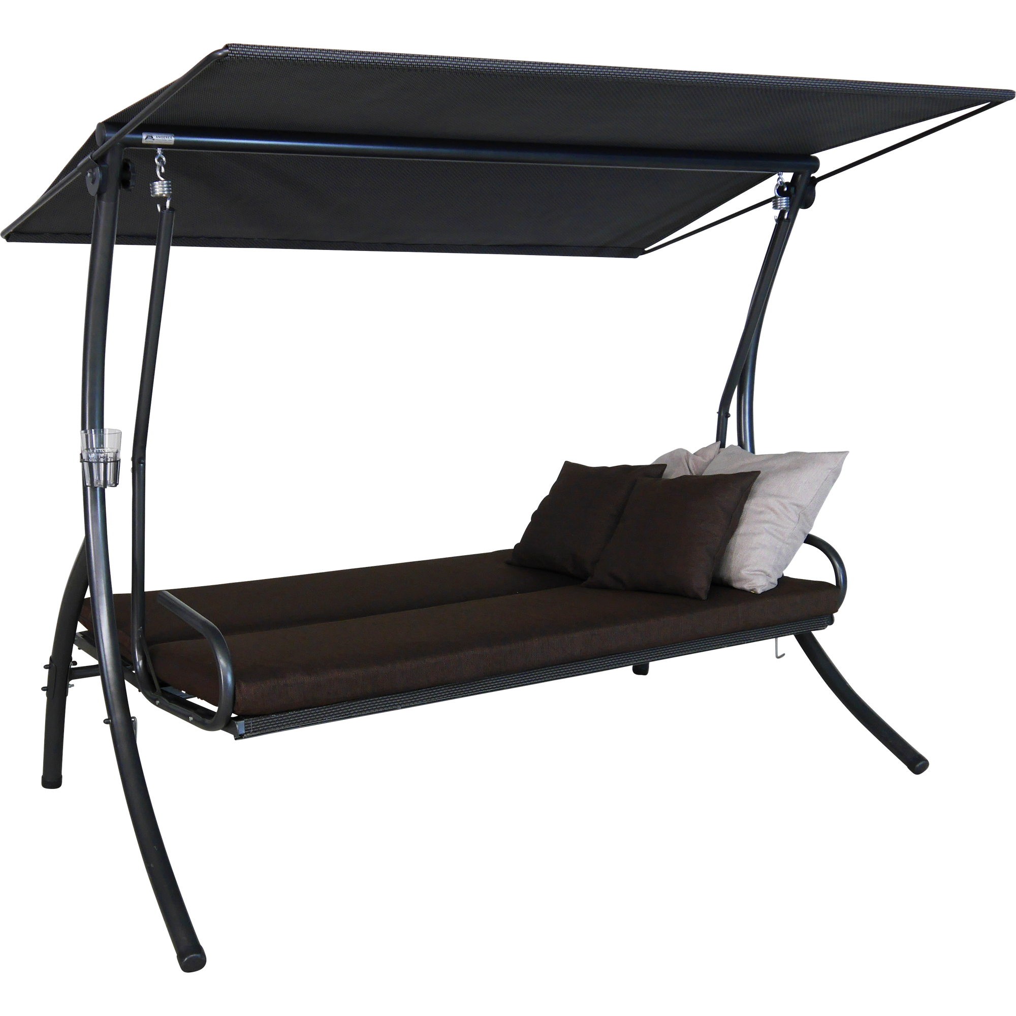 Hollywoodschaukel 'Elegance Smart' 3-Sitzer braun 210 x 160 x 145 cm