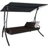 Hollywoodschaukel 'Elegance Smart' 3-Sitzer braun 210 x 160 x 145 cm