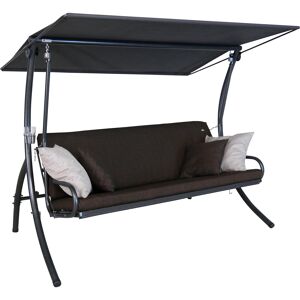 Hollywoodschaukel 'Elegance Smart' 3-Sitzer braun 210 x 160 x 145 cm