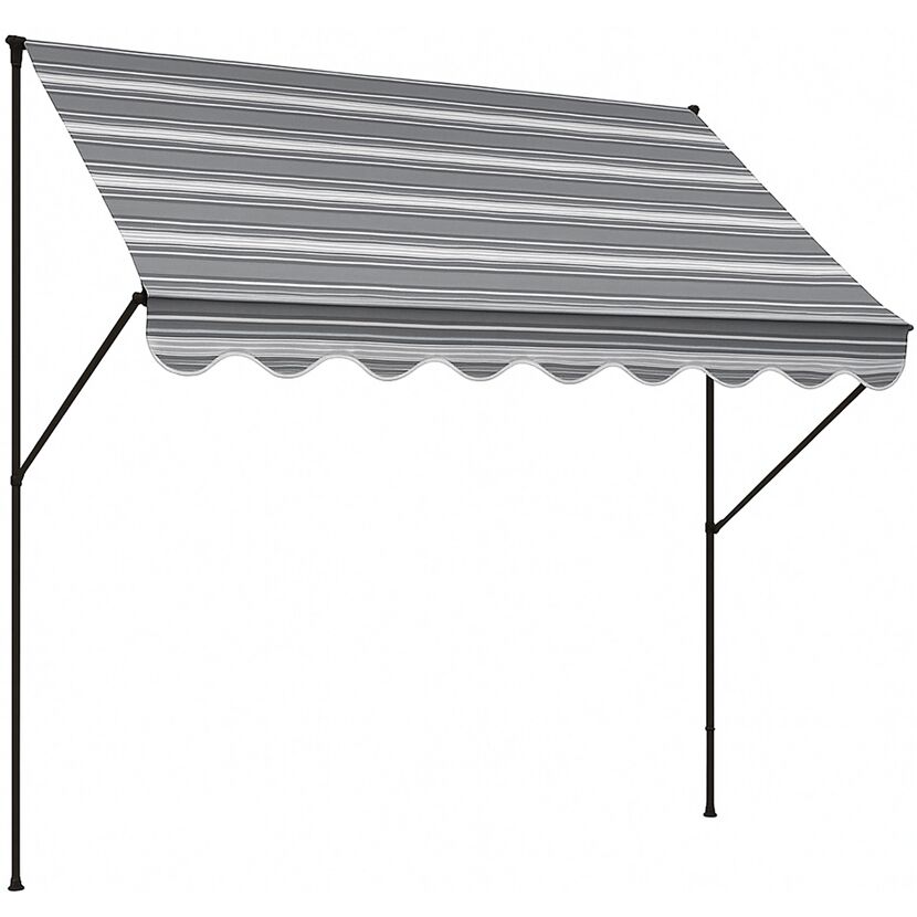 Klemmmarkise 'Exklusiv' mit Volant/wasserabweisend 200 x 150 cm