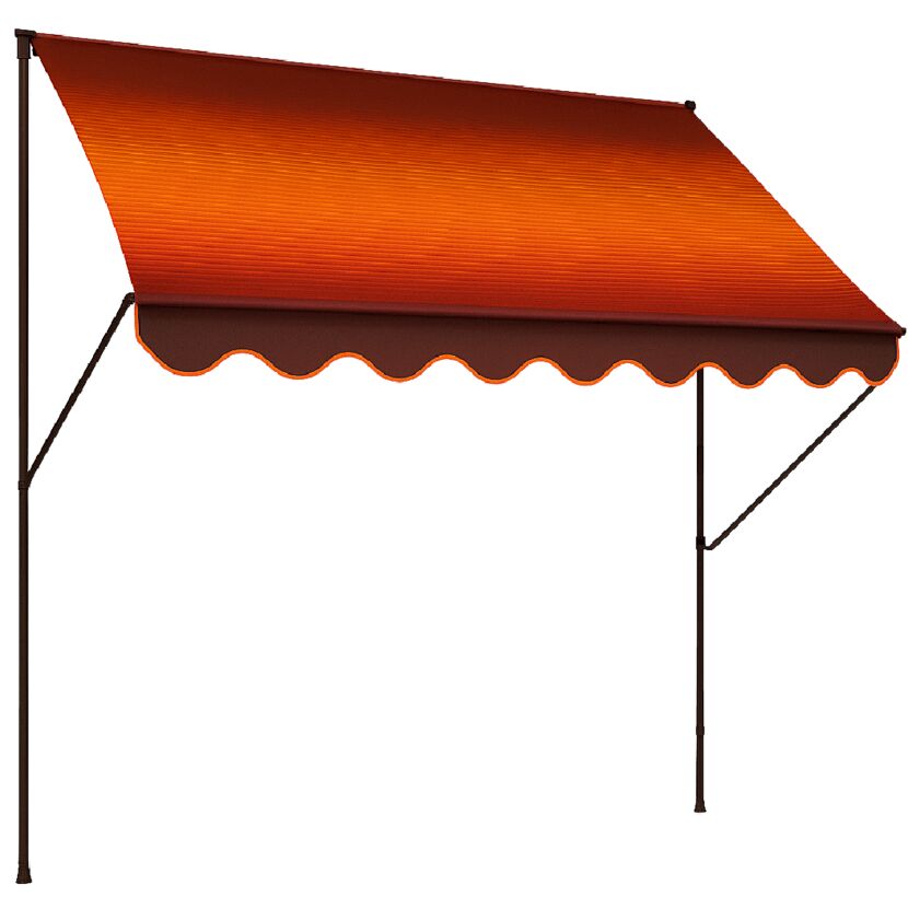 Klemmmarkise 'Exklusiv' mit Volant/wasserabweisend 300 x 150 cm