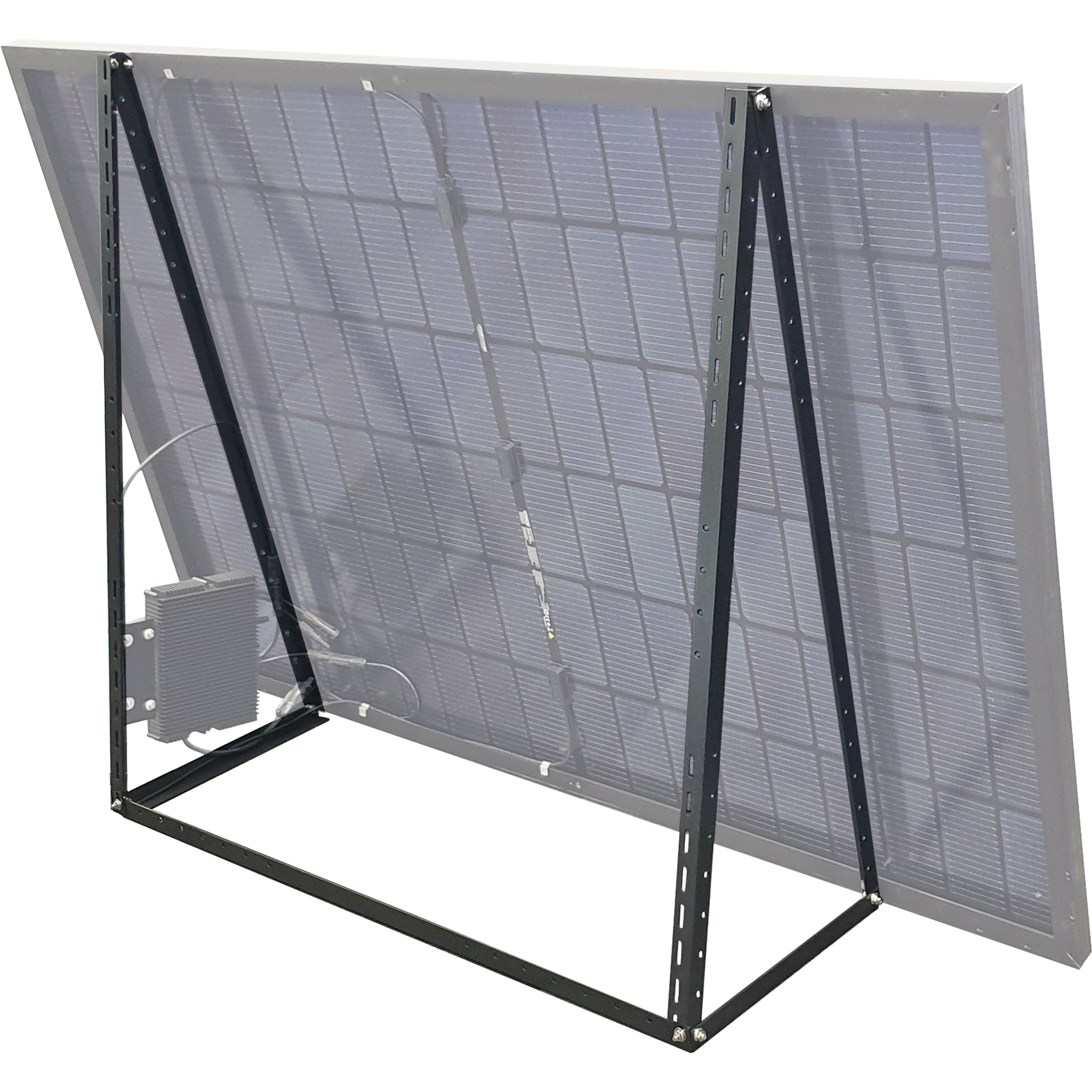 Ständerwerk Solarmodul Aluminium schwarz 113 x 3 x 3 cm
