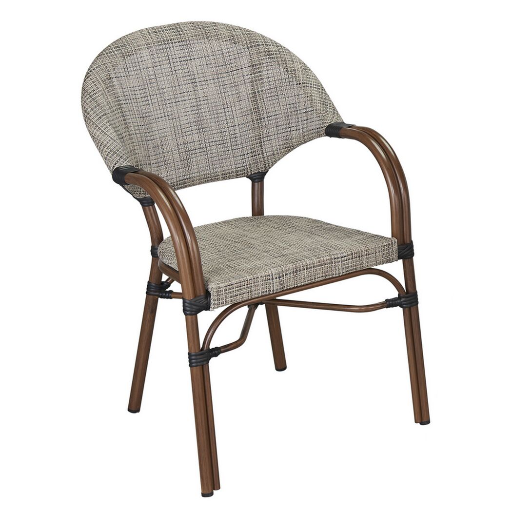 Gartenstuhl 'Rita' Aluminium beige 60,5 x 56 x 85 cm