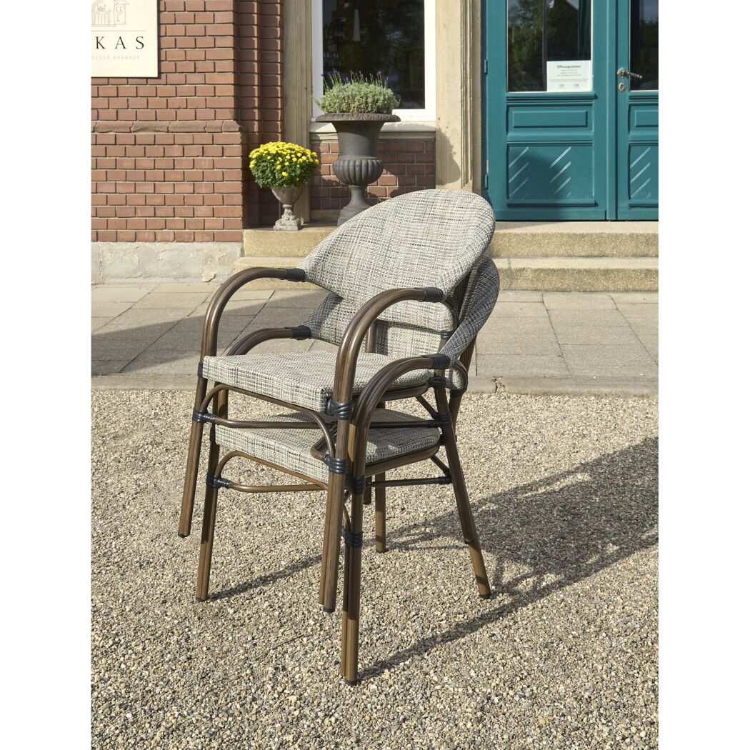 Gartentisch 'Rita' Aluminium/Glas Ø 70 x 74 cm