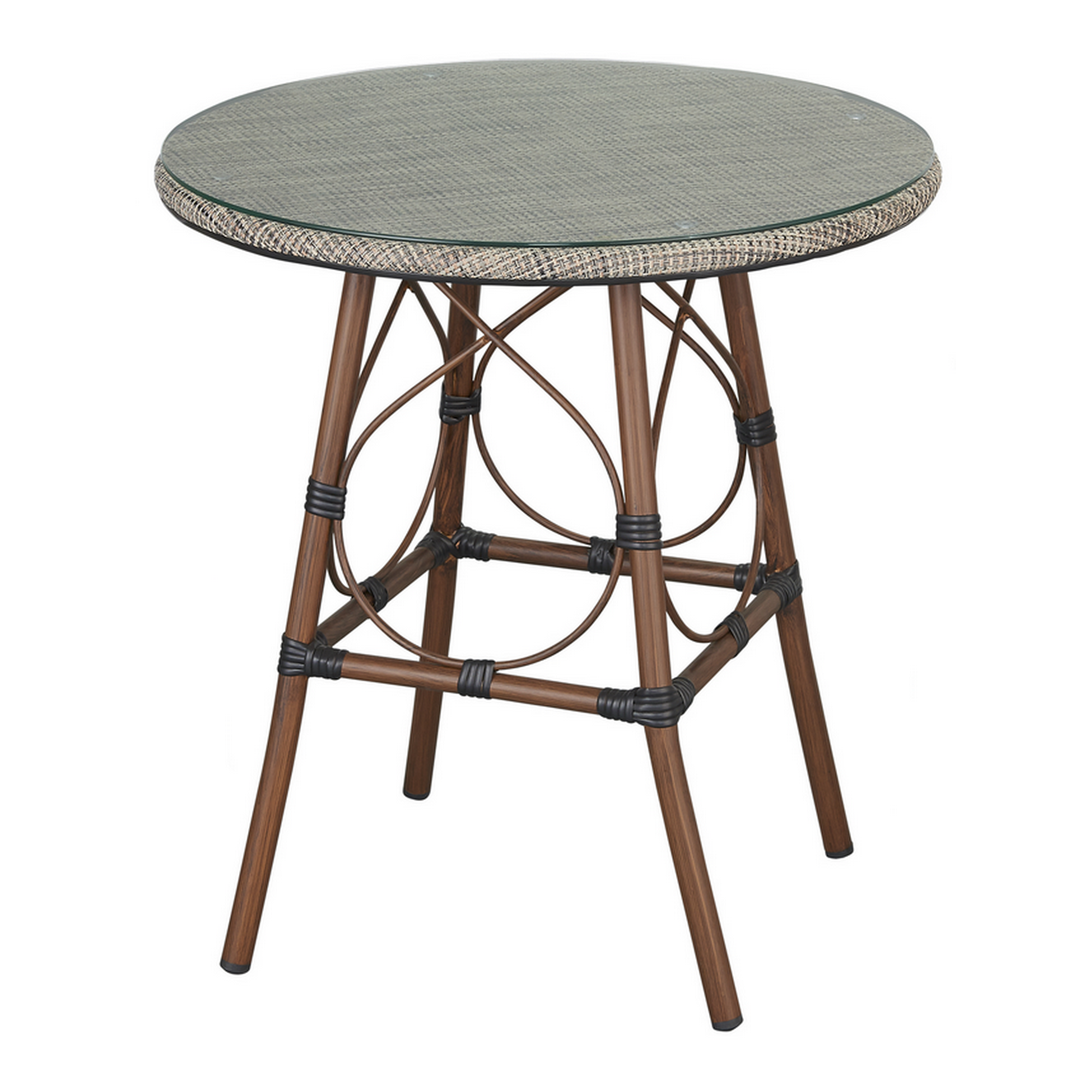 Tisch 'Rita' braun/beige Ø 70 x 74 cm