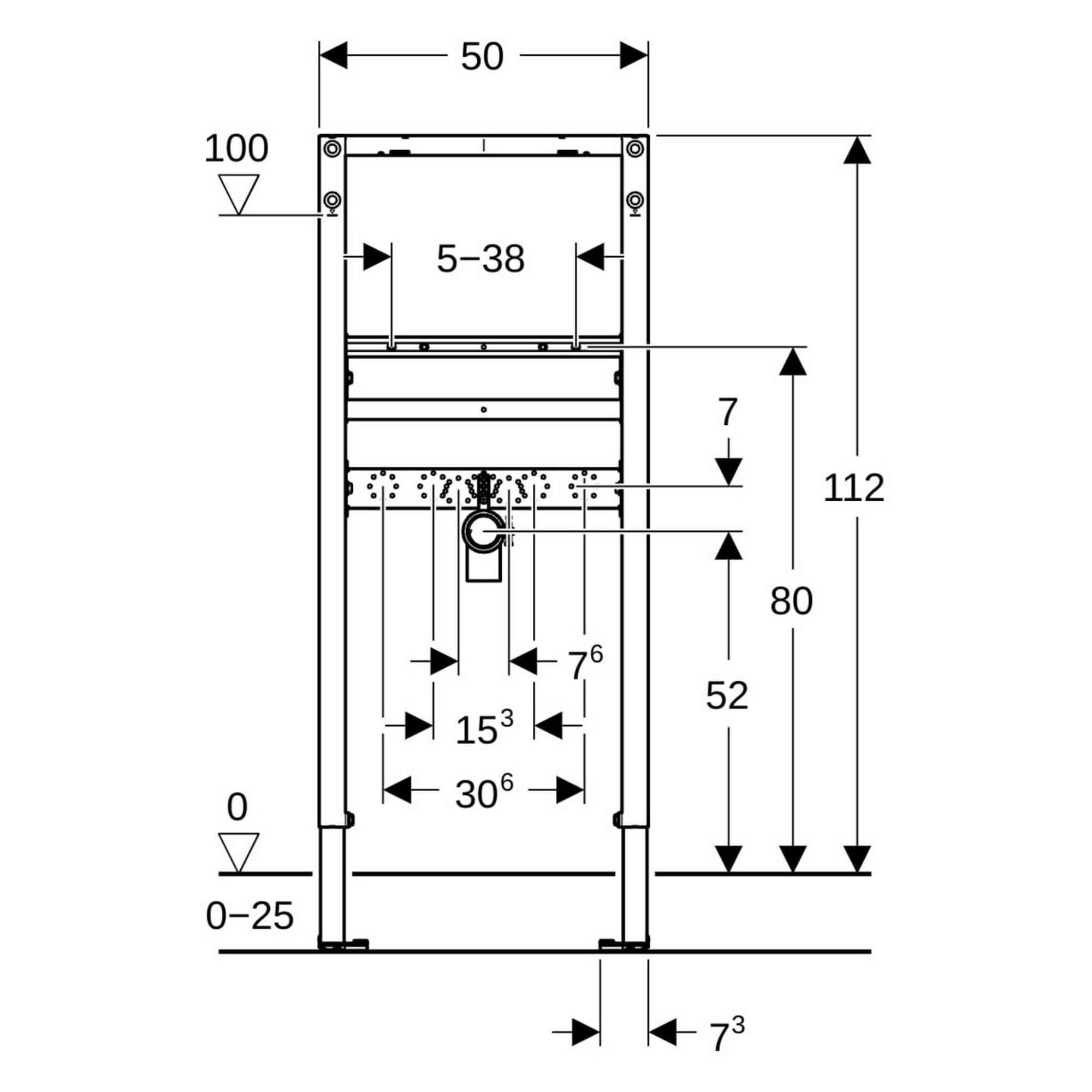 Duofix-Element für Waschtisch 112 cm
