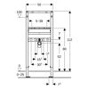 Waschbecken-Element 'Duofix' 112 cm Standarmatur