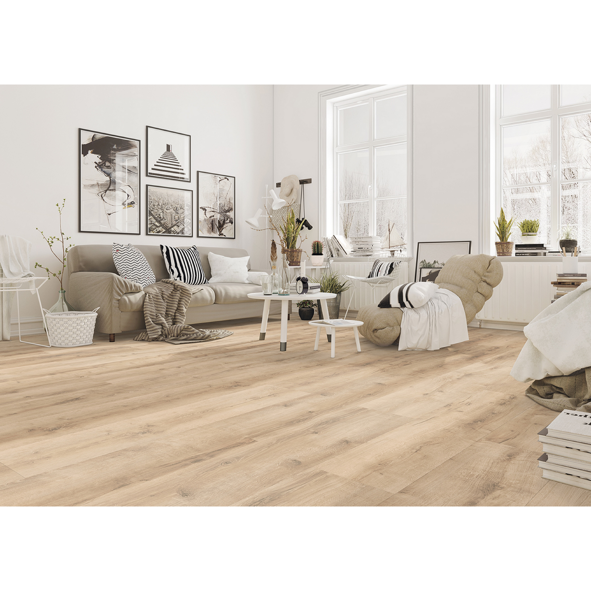 Laminat '832-4' Eiche rustikal beige 8 mm