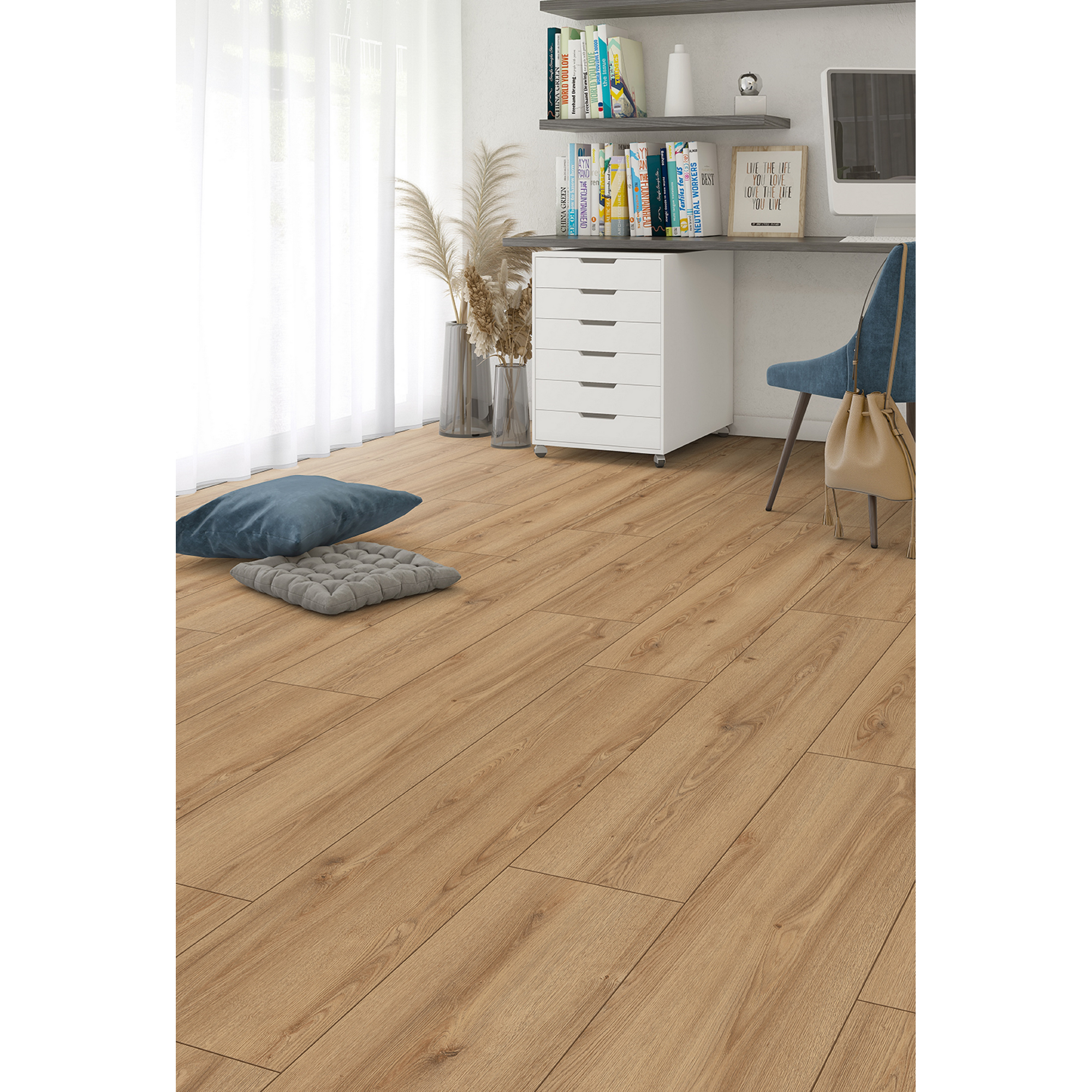 Laminat '832-4' Hillcrest Eiche hell-natur wasserresistent 8 mm