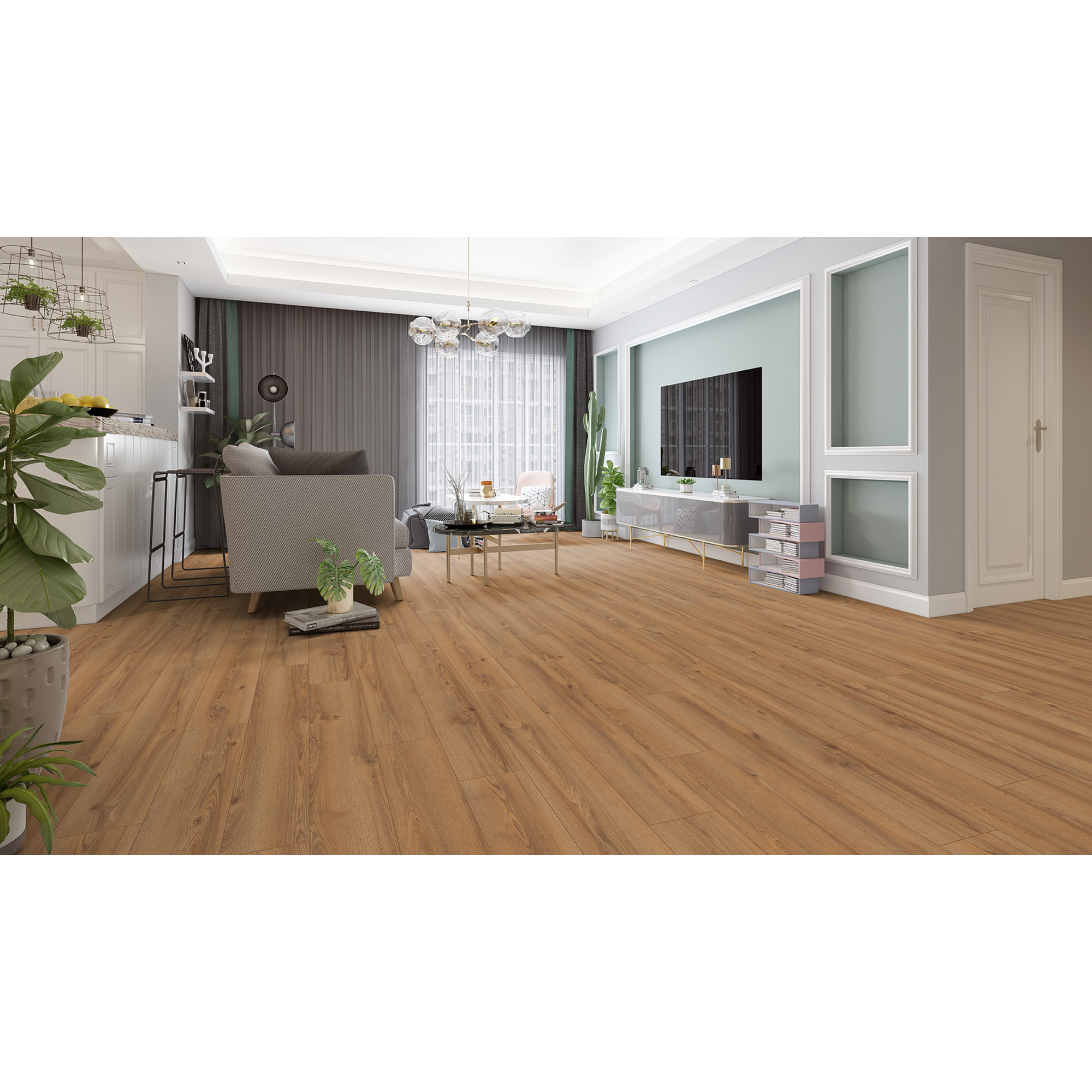 Laminat '832-4' Brookside Eiche natur wasserresistent 8 mm