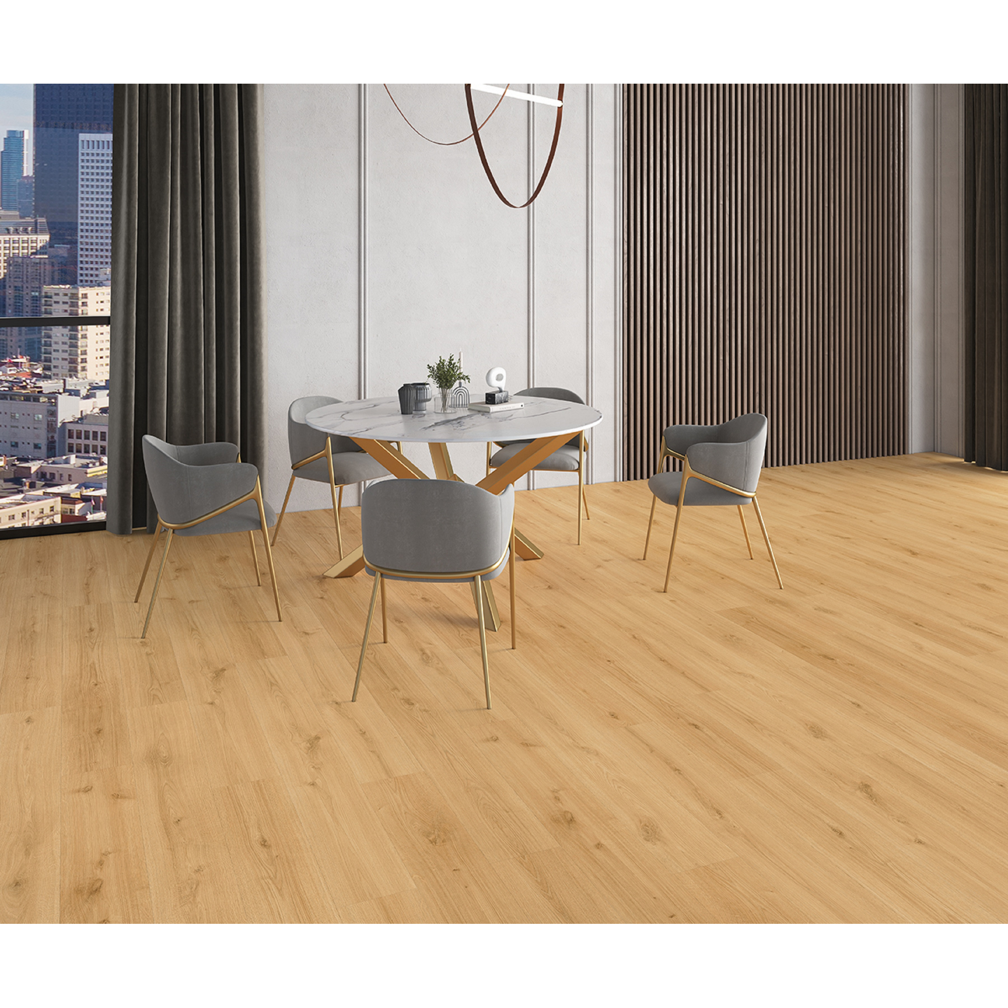 Laminat '832-4' Stonebridge Eiche hellbraun wasserresistent 8 mm