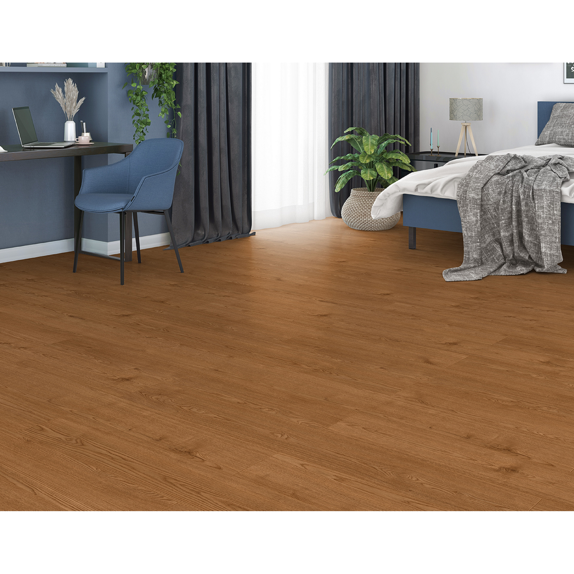 Laminat '832-4' Riverside Eiche kastanienbraun wasserresistent 8 mm