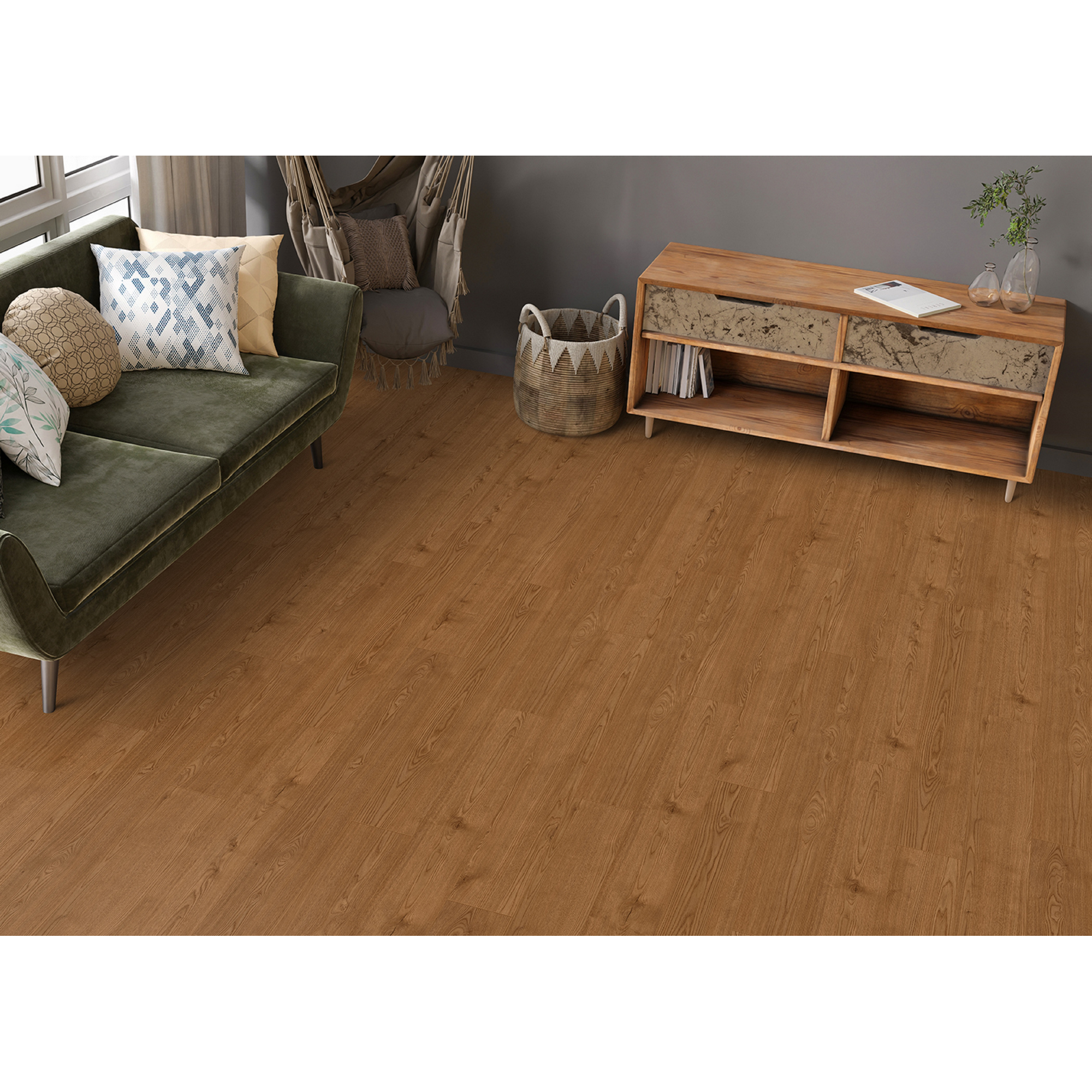 Laminat '832-4' Riverside Eiche kastanienbraun wasserresistent 8 mm