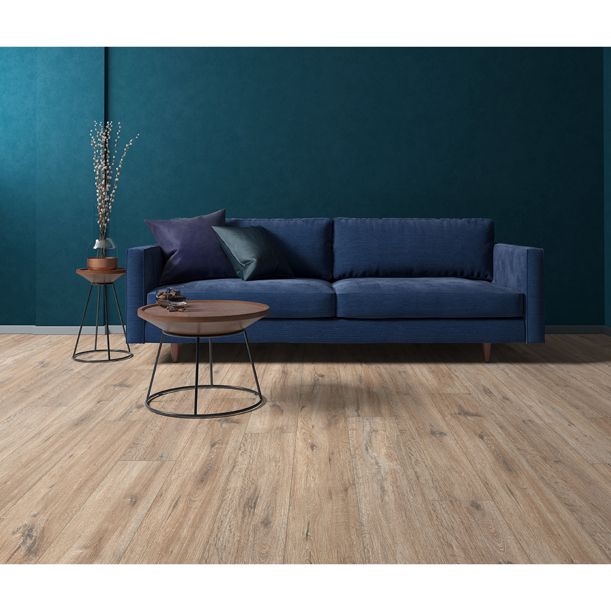 Laminta '832-4 XL' Eiche grau-braun wasserresistent 8 mm