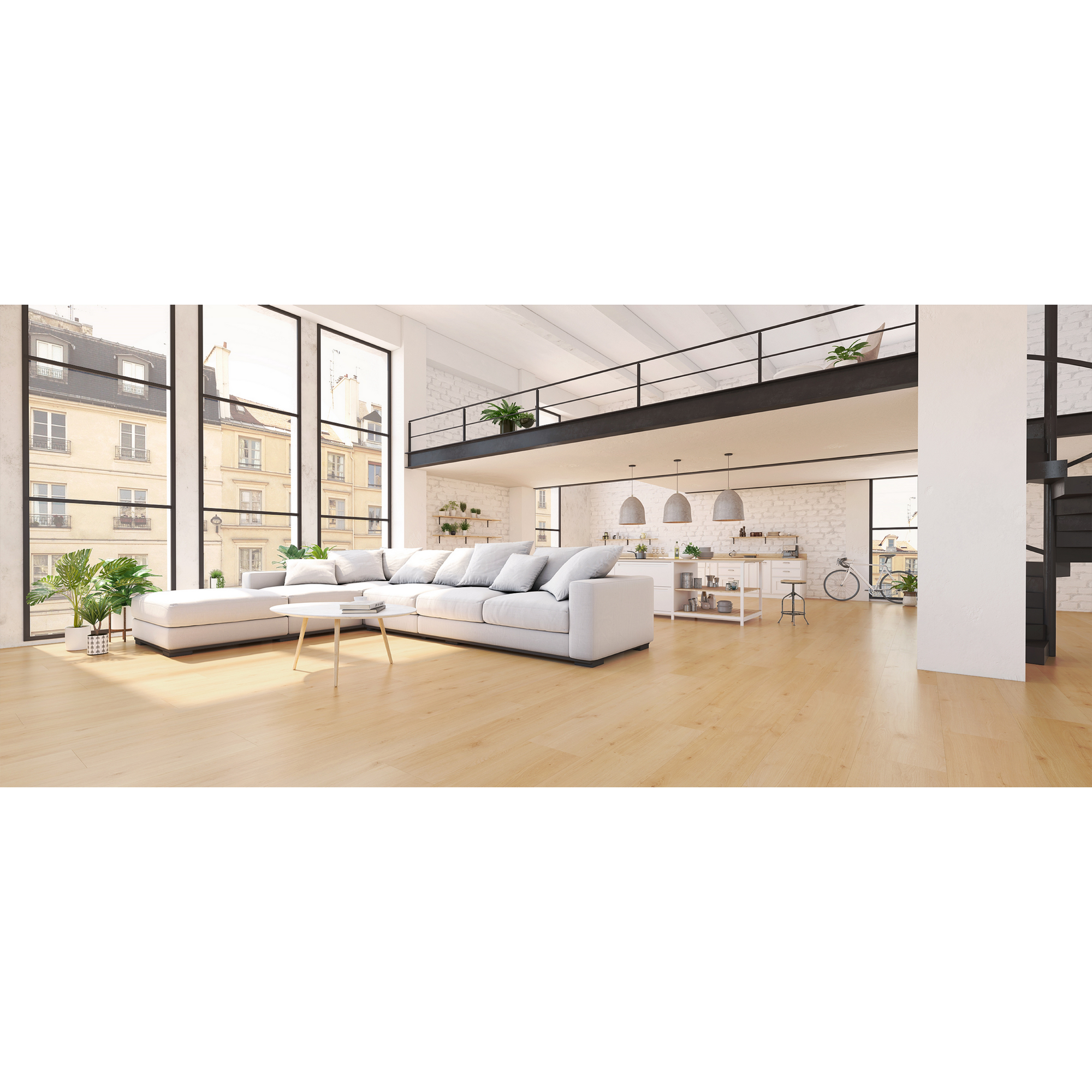 Laminat 'Skyline Large Amado XL' Eiche natur 8 mm