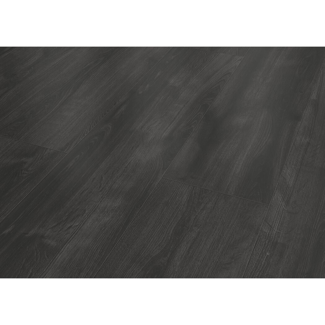 Laminat 'Skyline Large Benson XL' Eiche schwarz 8 mm