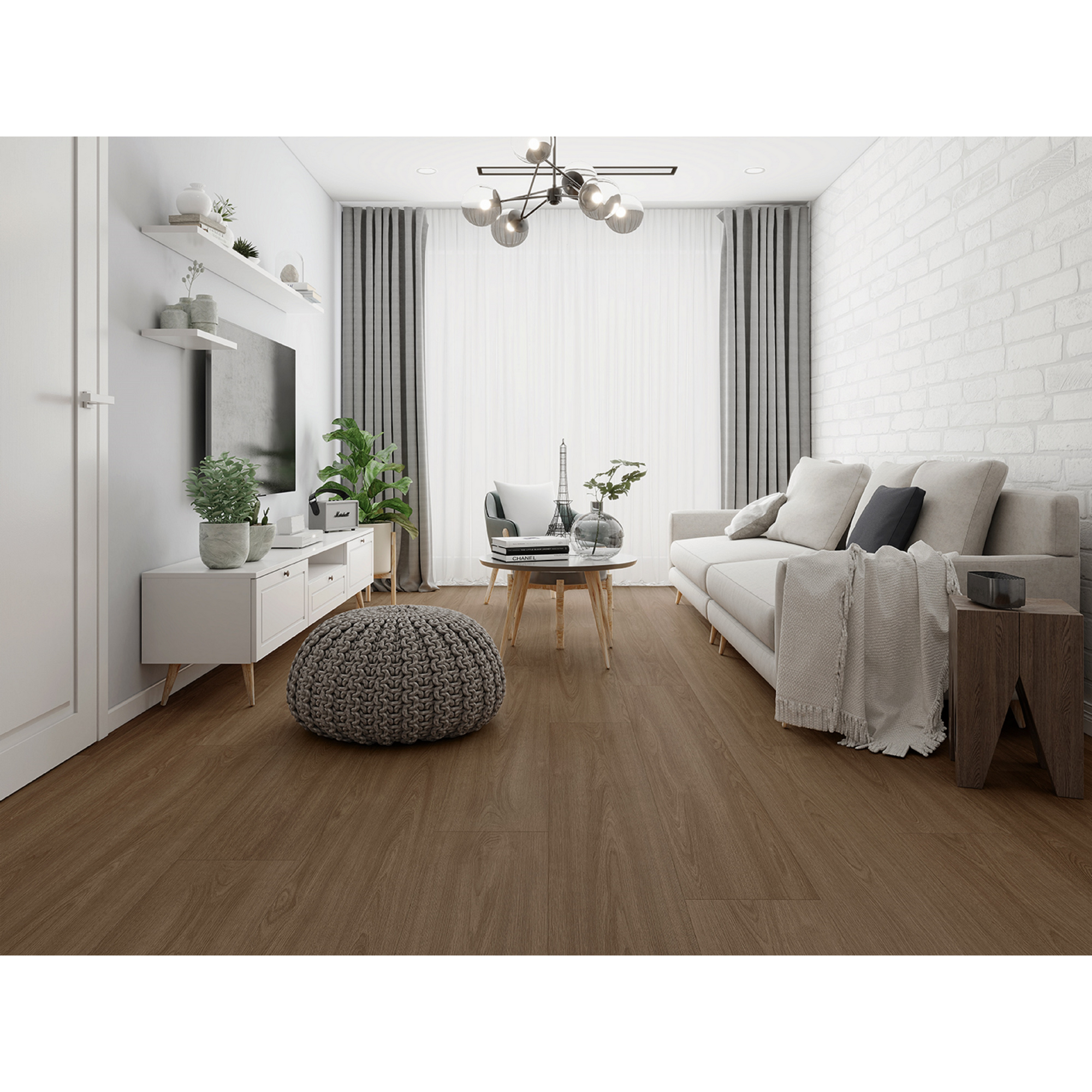 Laminat '833-4 XL' Zara Eiche dunkelbraun wasserresistent 8 mm