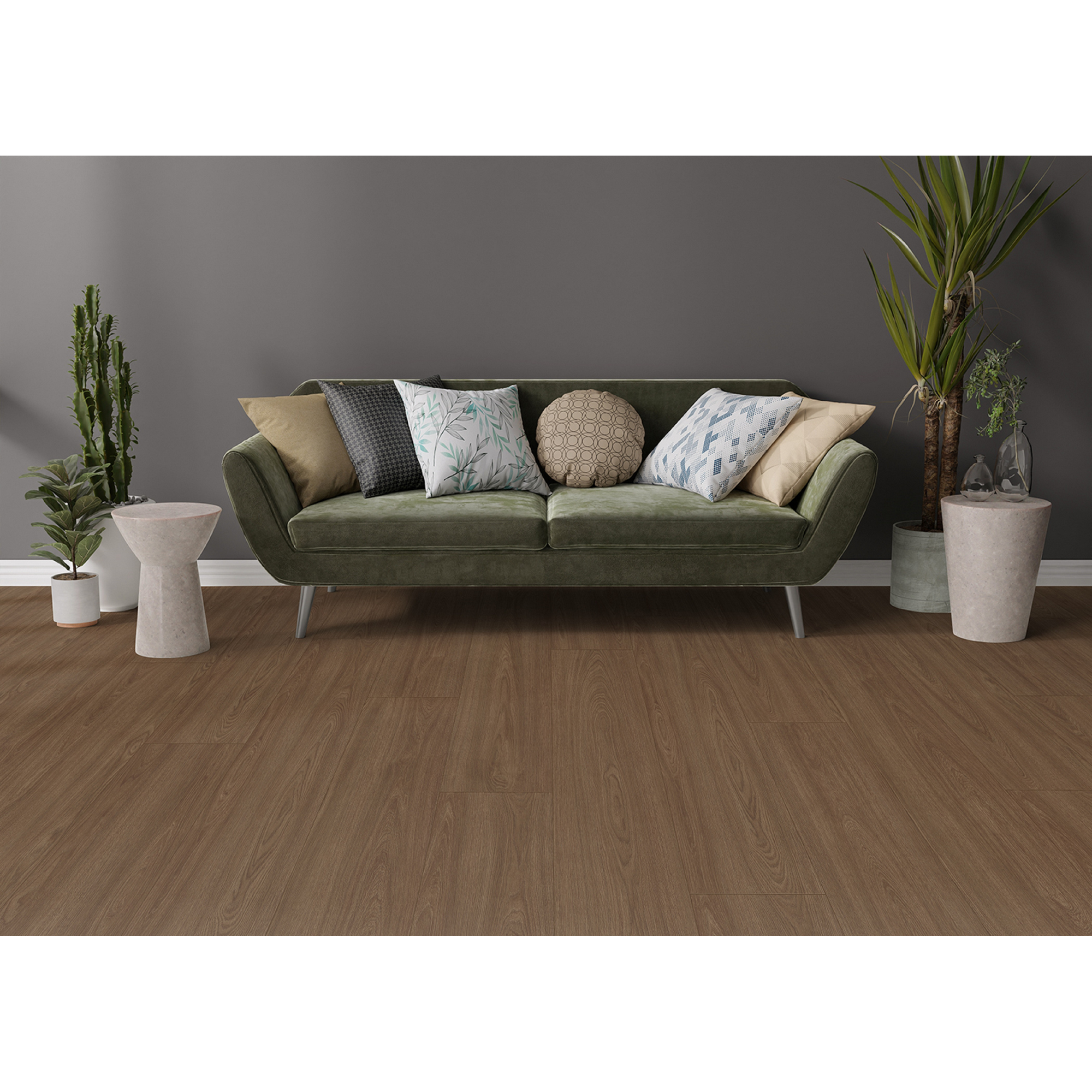 Laminat '833-4 XL' Zara Eiche dunkelbraun wasserresistent 8 mm