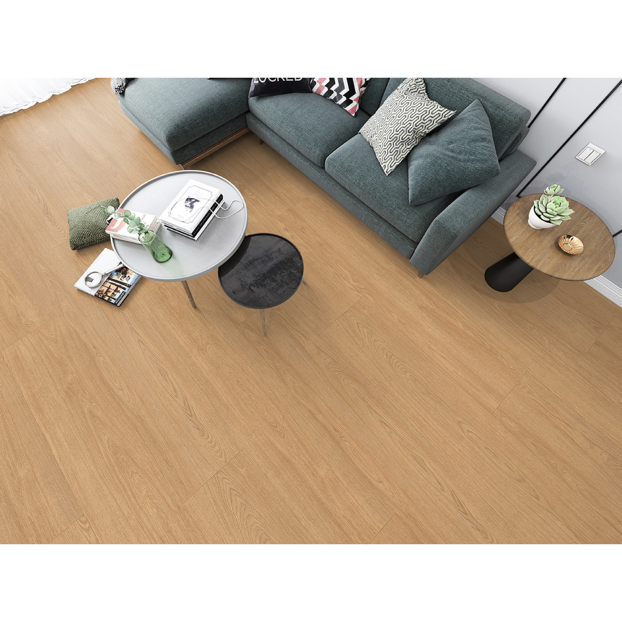 Laminat 'LF 833-4 XL' Marlo Eiche hellbraun wasserresistent 8 mm