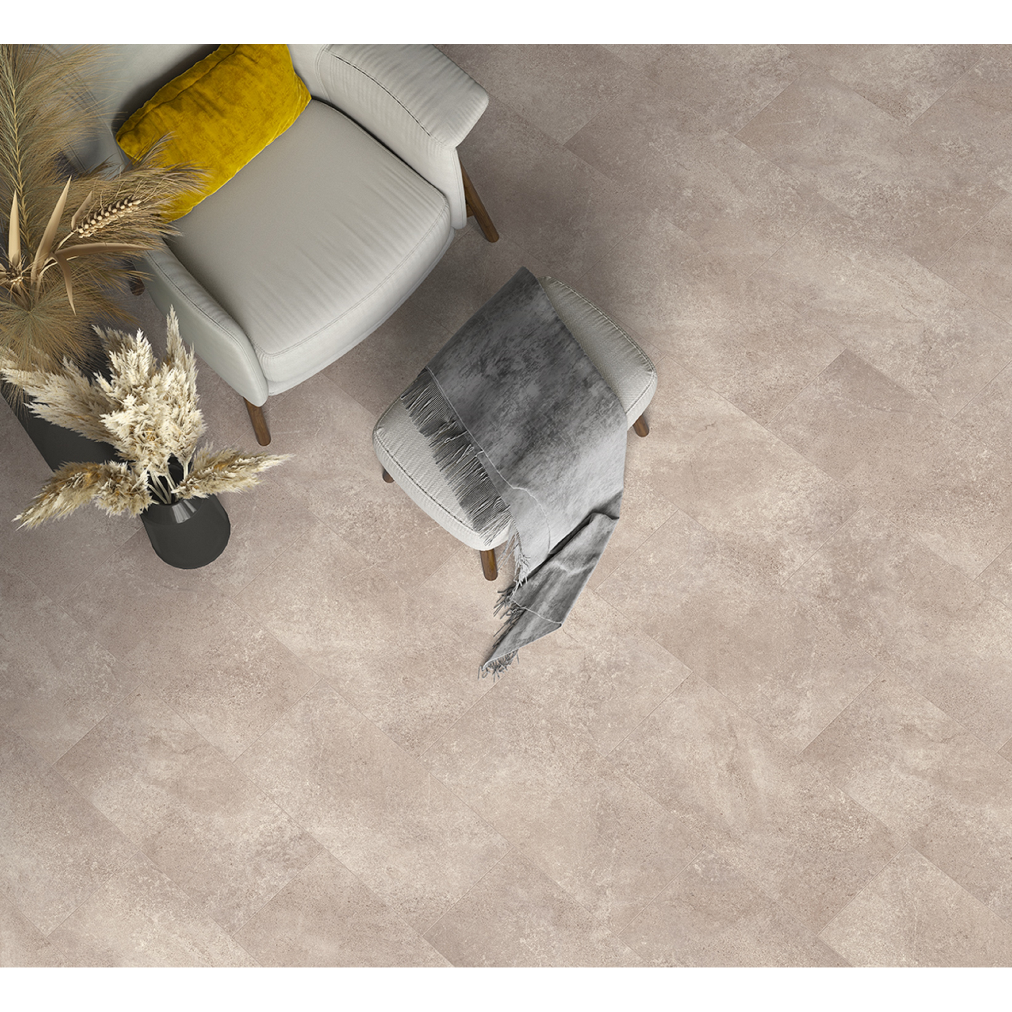 Laminat 'Visio Grande' Beton grau wasserresistent 8 mm