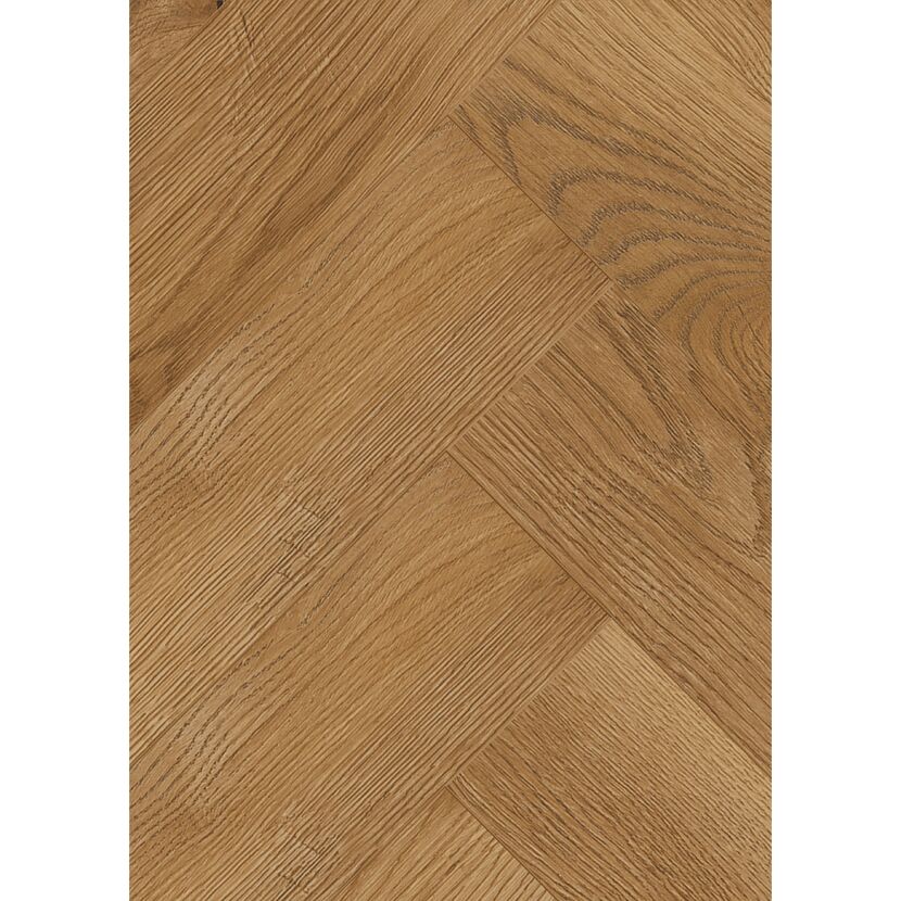 Laminat 'Ville Carrito' Fischgrät Eiche goldfarben 8 mm