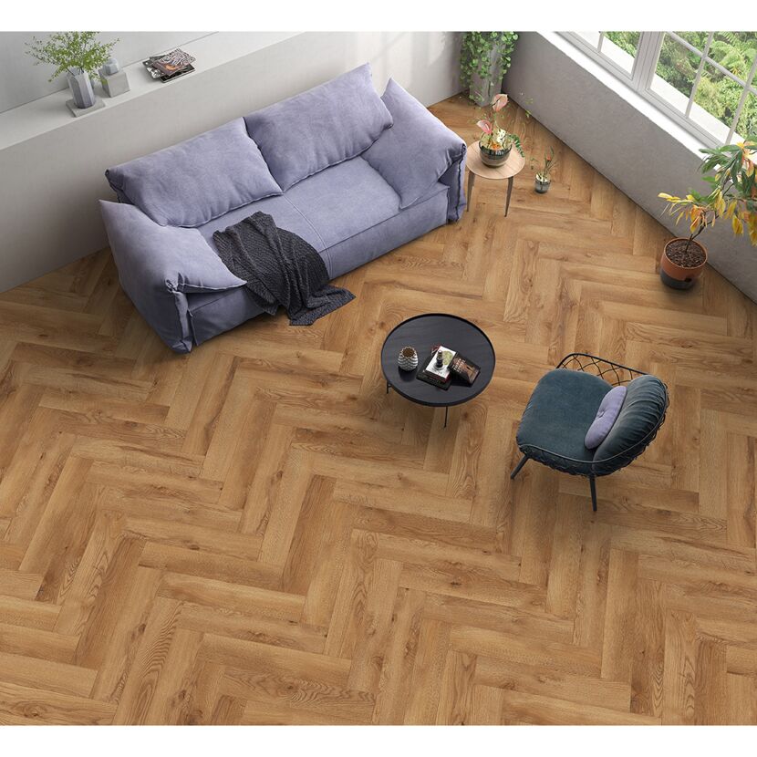 Laminat 'Ville Almagro' Fischgrät Eiche natur 8 mm