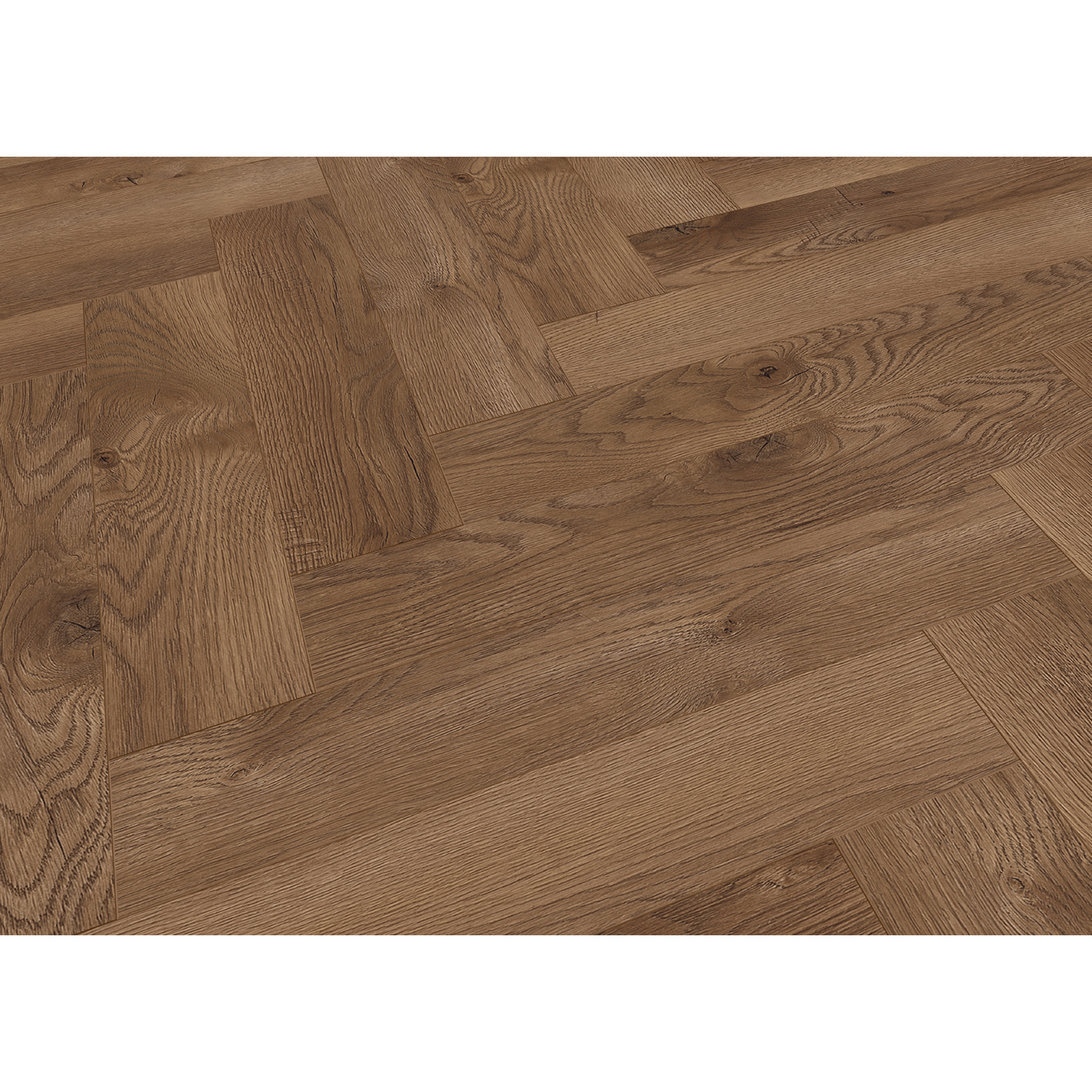 Laminat 'Ville Burriana' Fischgrät Eiche braun 8 mm