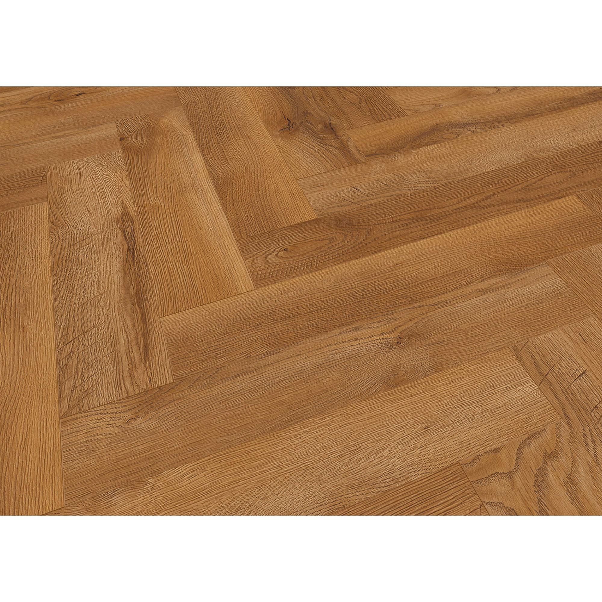 Laminat 'Ville Benicarlo' Fischgrät Eiche honig 8 mm