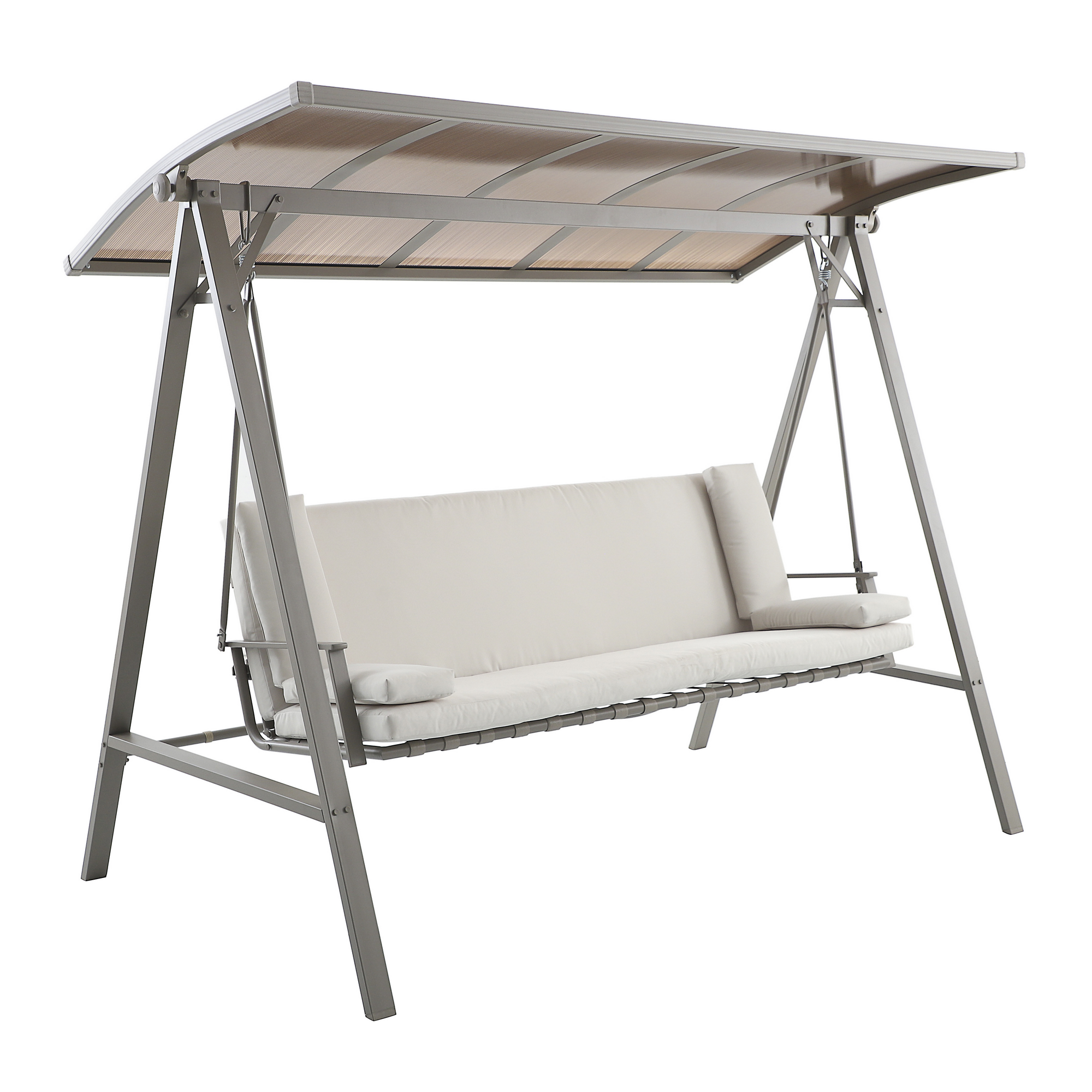 Hollywoodschaukel 'Runa' 3-Sitzer taupe 235 x 181 x 135 cm