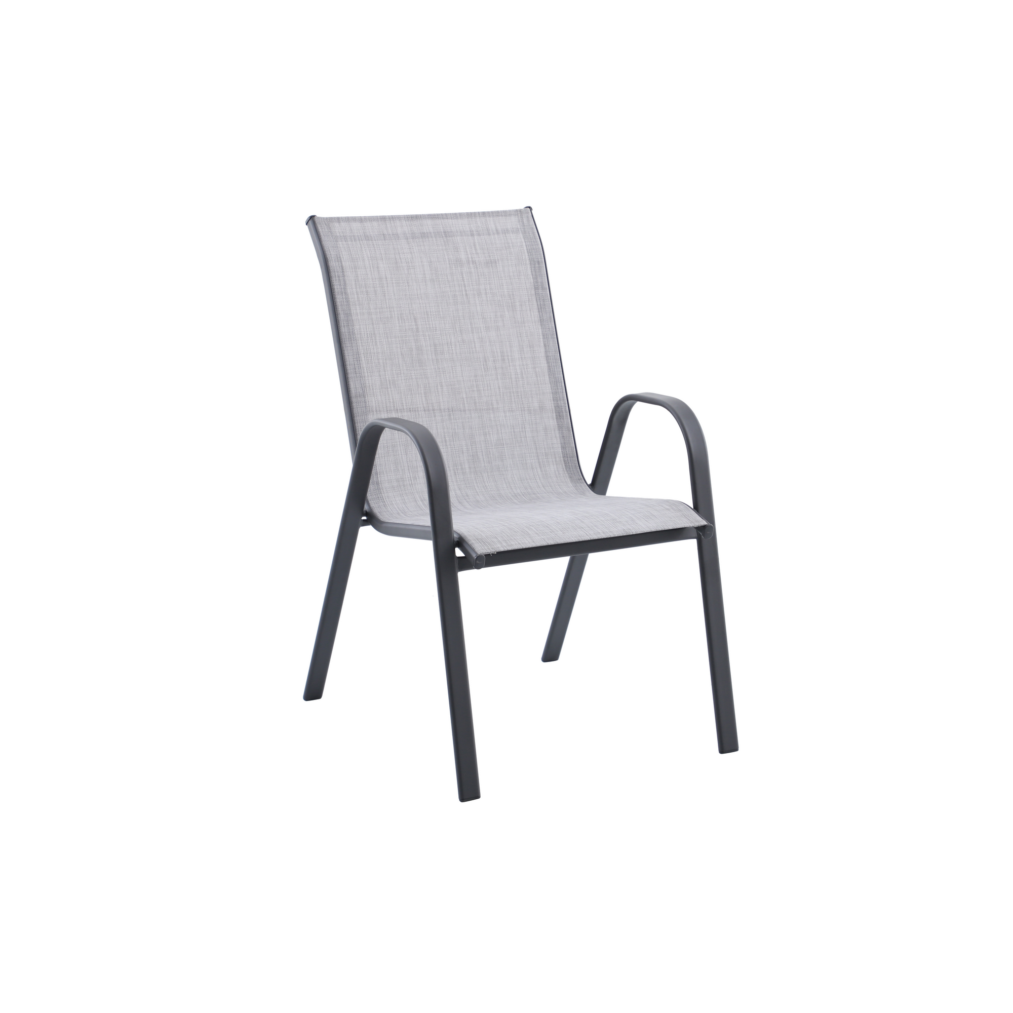 Gartenstuhl 'Laura' stapelbar Stahl anthrazit 70,5 x 93 x 56 cm