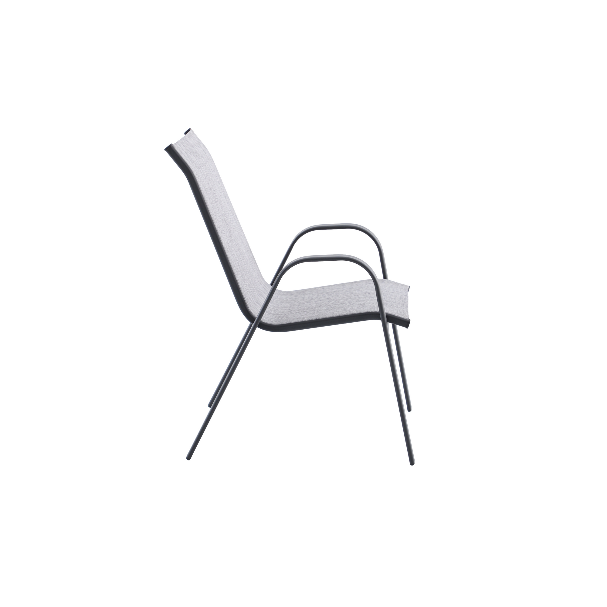 Gartenstuhl 'Laura' stapelbar Stahl anthrazit 70,5 x 93 x 56 cm