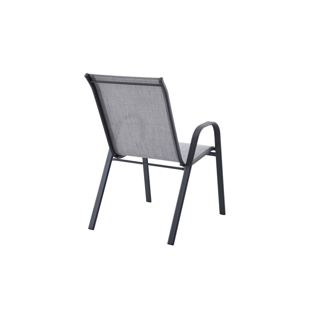 Gartenstuhl 'Laura' stapelbar Stahl anthrazit 70,5 x 93 x 56 cm