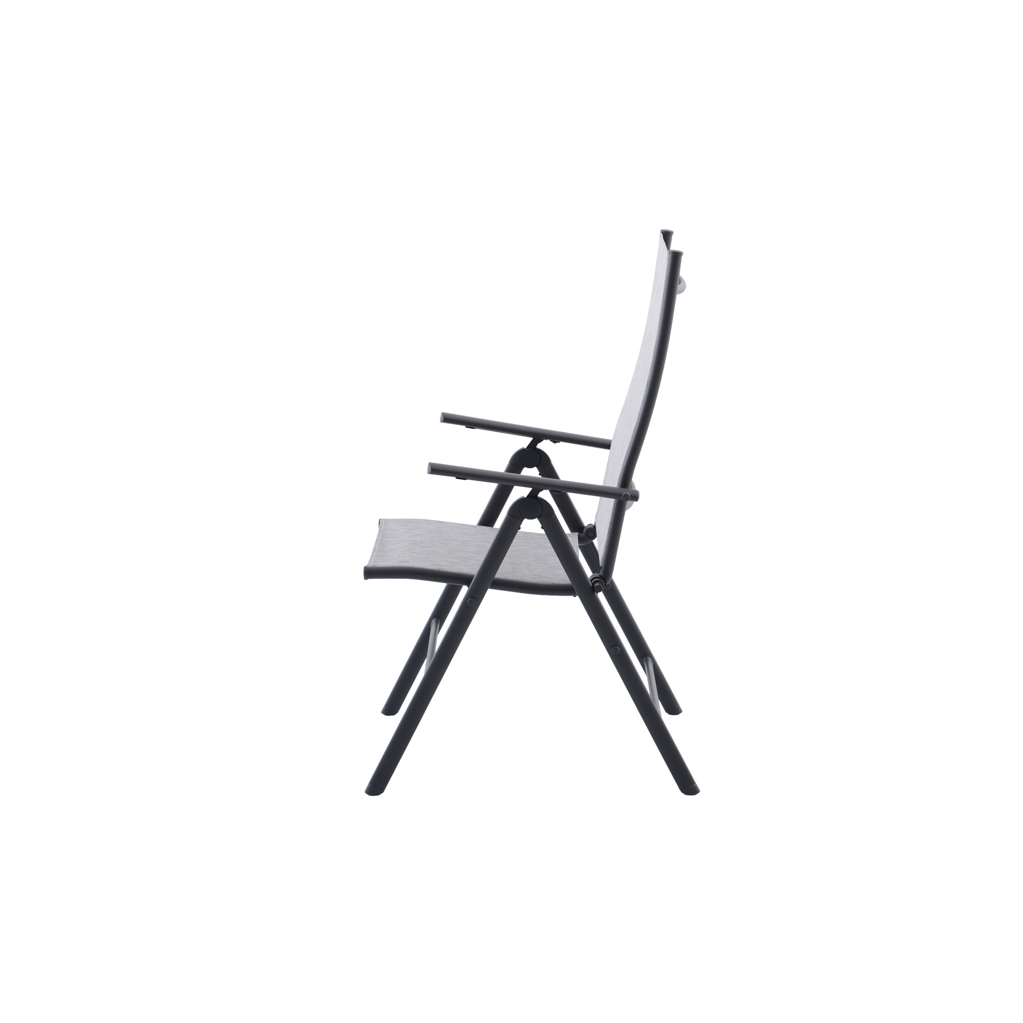 Gartenstuhl 'Laura' klappbar Stahl hellgrau 56,6 x 104 x 63 cm