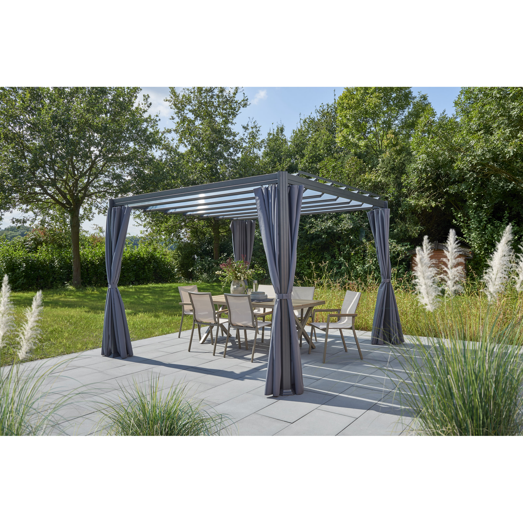 Pavillon 'Eva' grau 300 x 300 x 226 cm