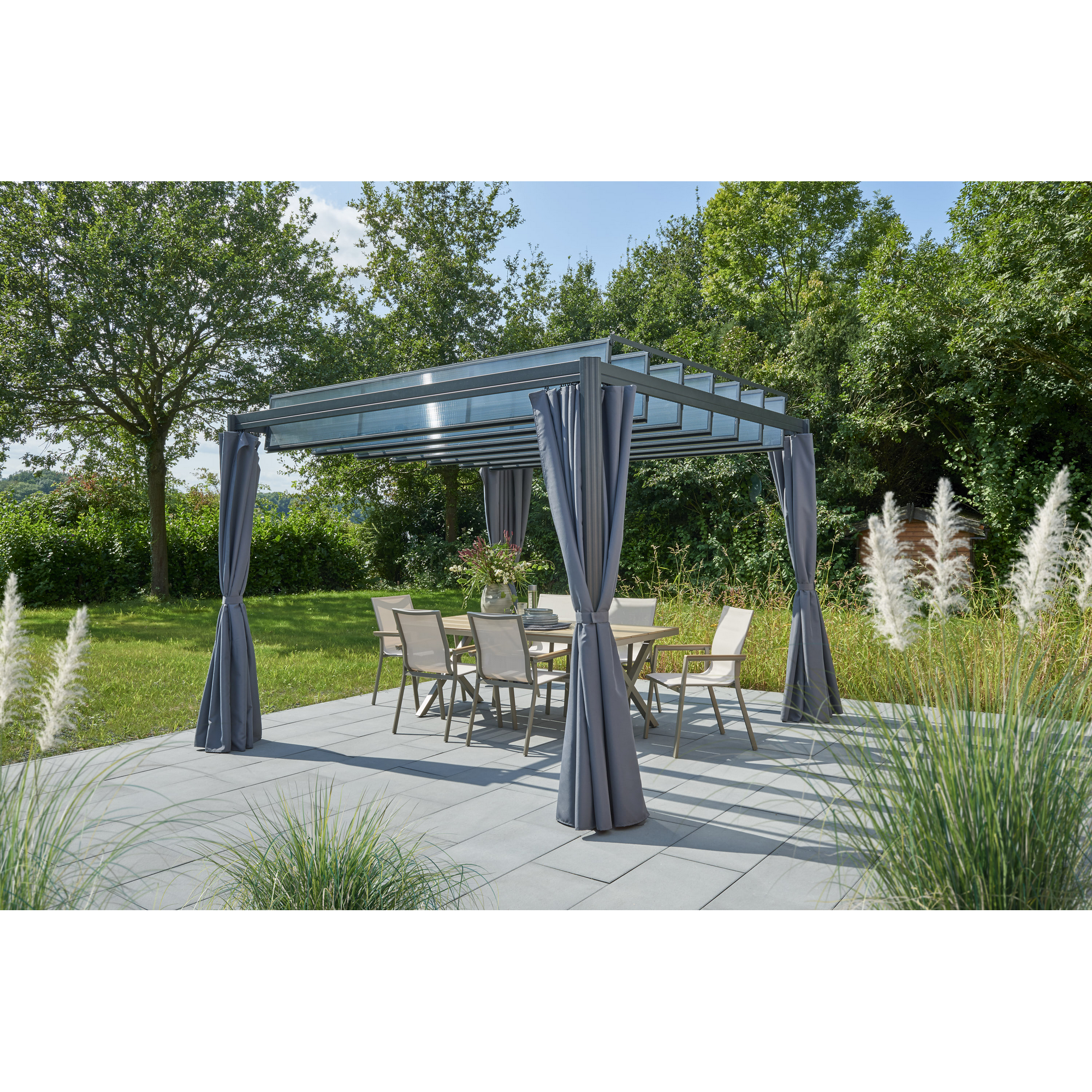 Pavillon 'Eva' grau 300 x 300 x 226 cm