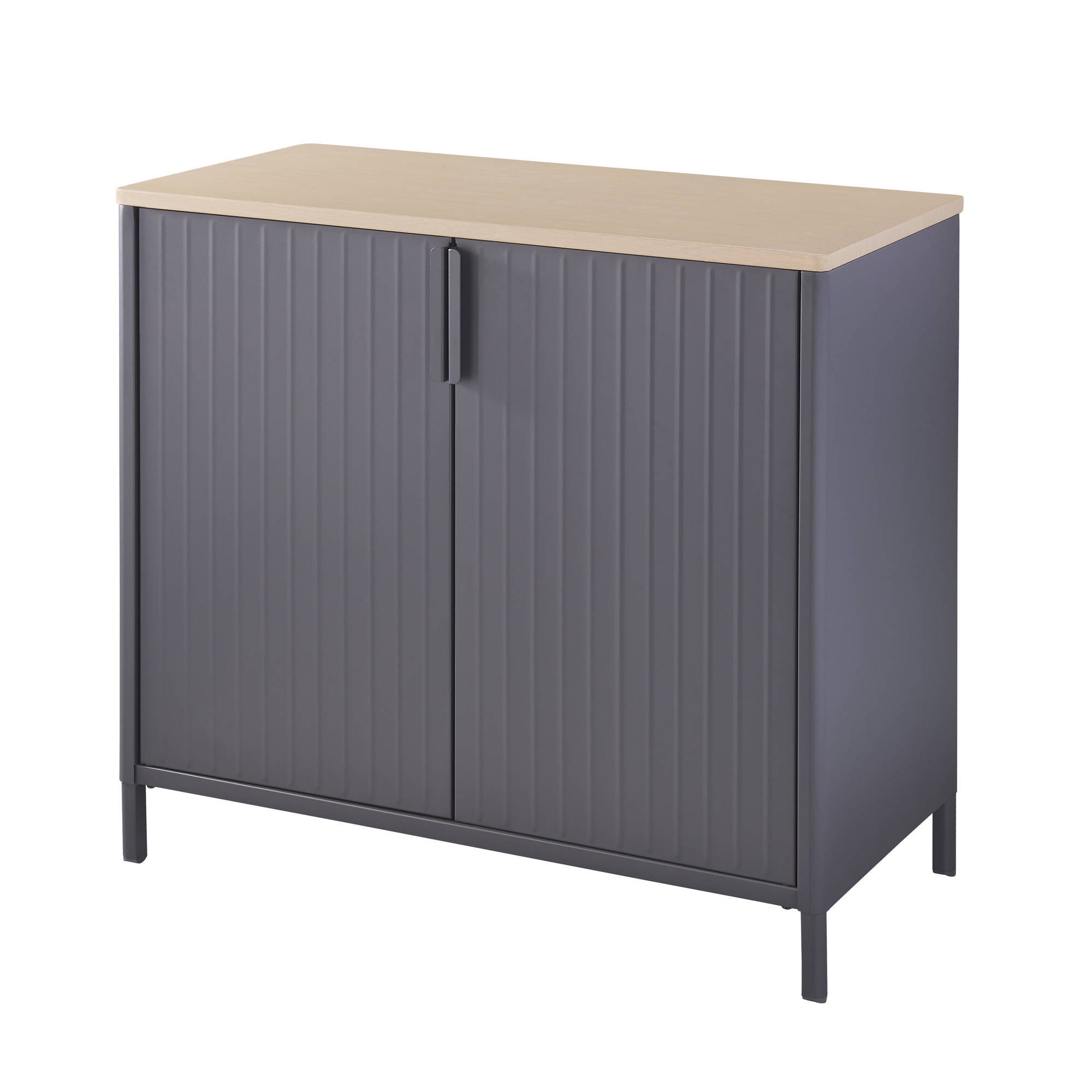 Aufbewahrungsschrank 'Romy' Stahl anthrazit 90 x 86 x 46,5 cm