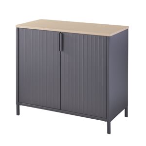 Aufbewahrungsschrank 'Romy' Stahl anthrazit 90 x 86 x 46,5 cm