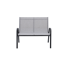 Gartenbank 'Laura' 2-Sitzer Stahl hellgrau 73 x 113 x 93 cm