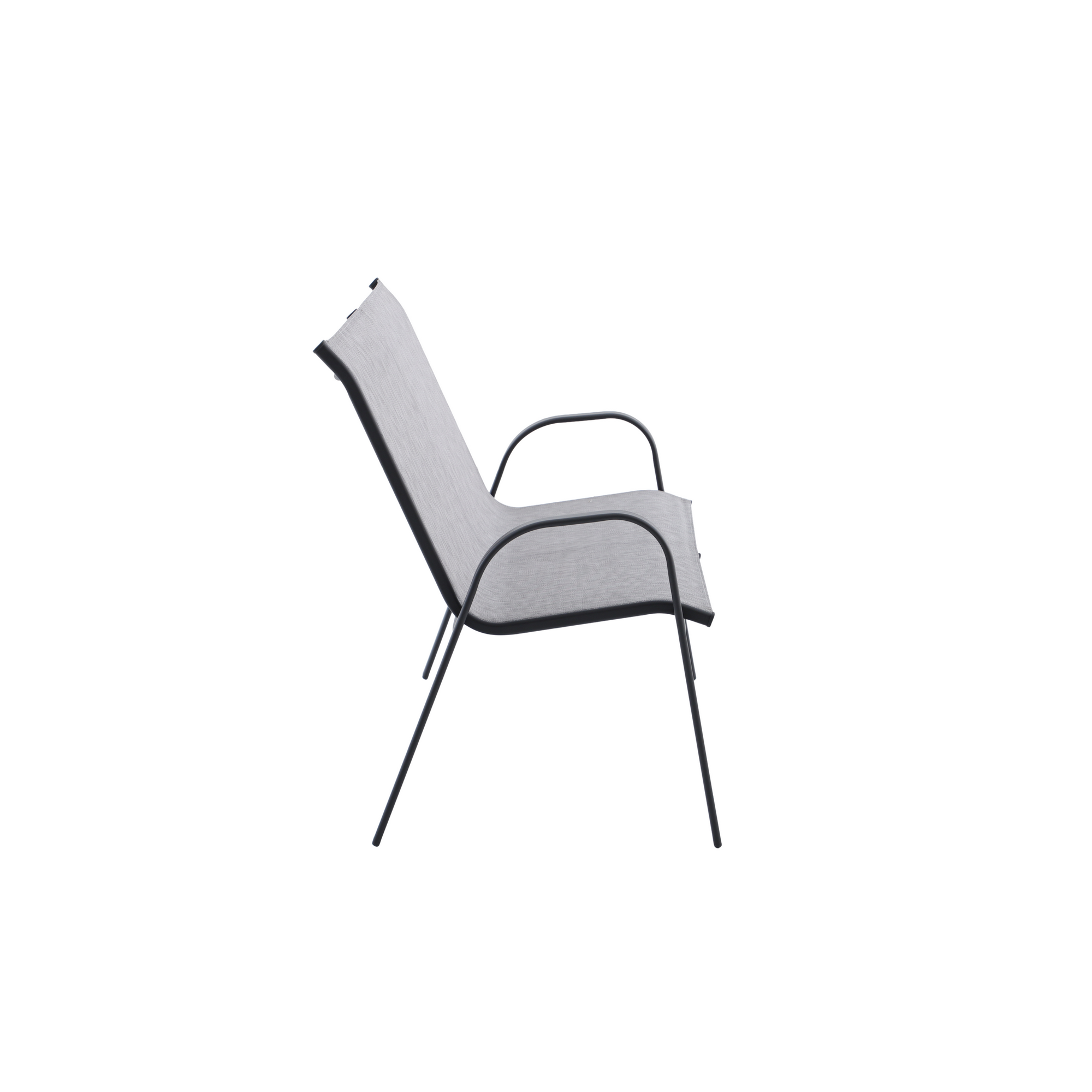 Gartenbank 'Laura' 2-Sitzer Stahl hellgrau 73 x 113 x 93 cm