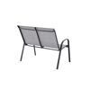 Gartenbank 'Laura' 2-Sitzer Stahl hellgrau 73 x 113 x 93 cm