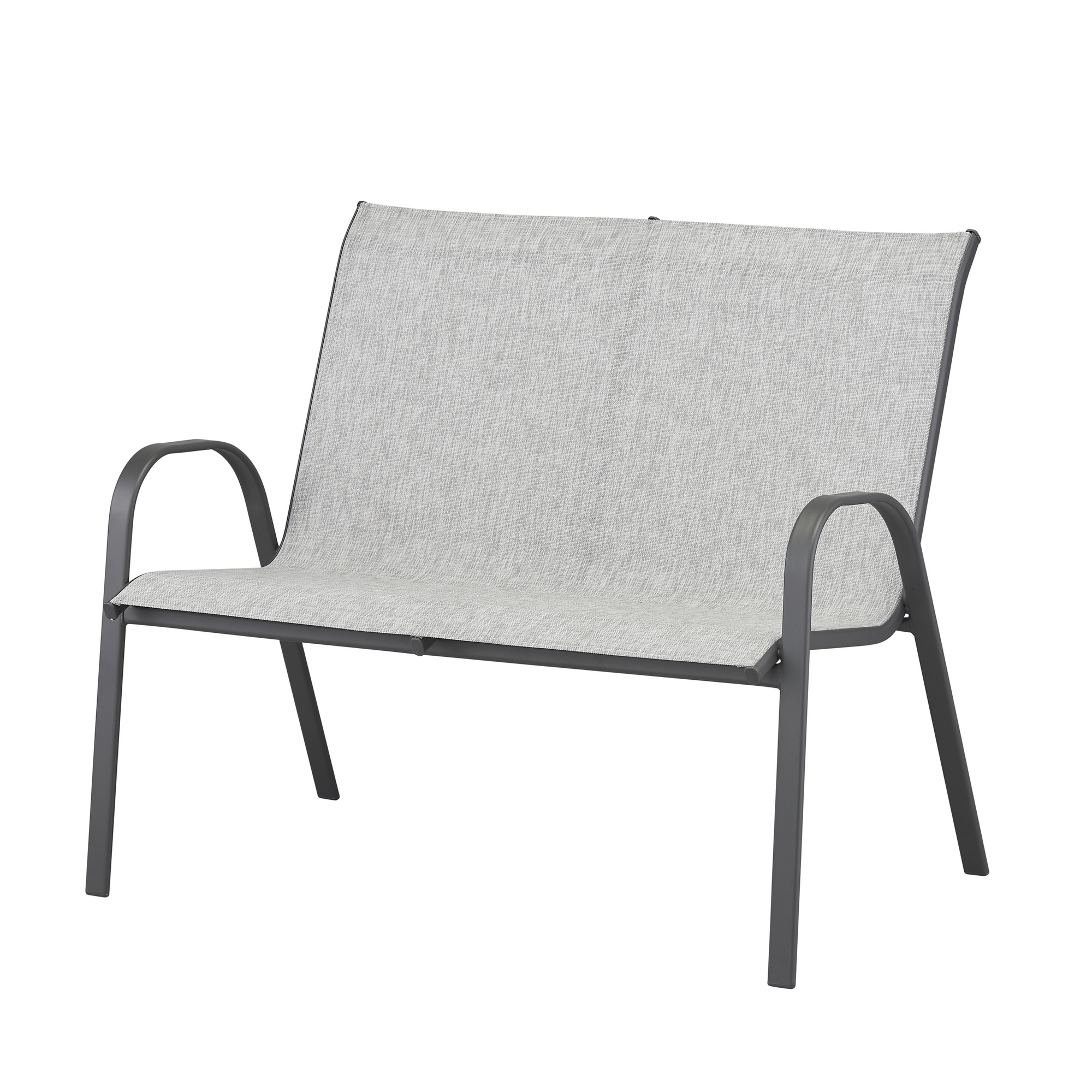 Gartenbank 'Laura' hellgrau 106,5 x 93 x 70,5 cm