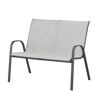 Gartenbank 'Laura' 2-Sitzer Stahl hellgrau 73 x 113 x 93 cm