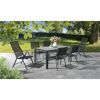 Gartentisch Stahl/Glas grau 90 x 50 x 74 cm