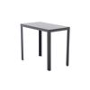 Gartentisch Stahl/Glas grau 90 x 50 x 74 cm