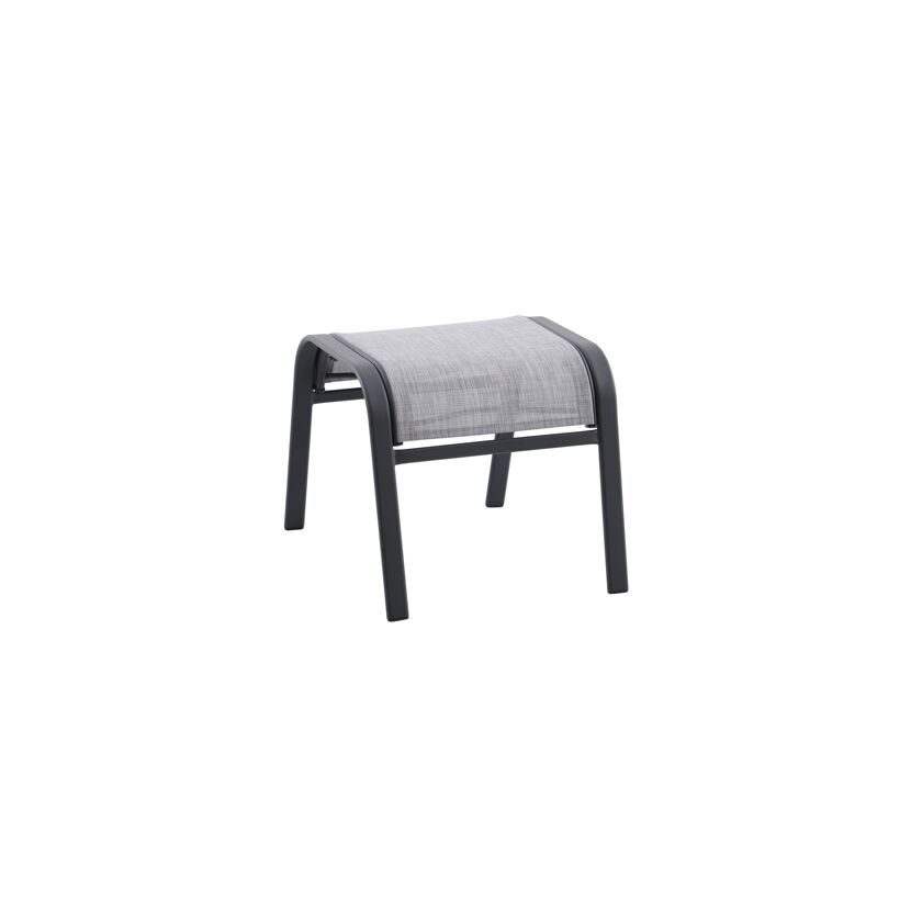 Gartenhocker 'Laura' stapelbar Stahl hellgrau 57 x 47 x 42,5 cm