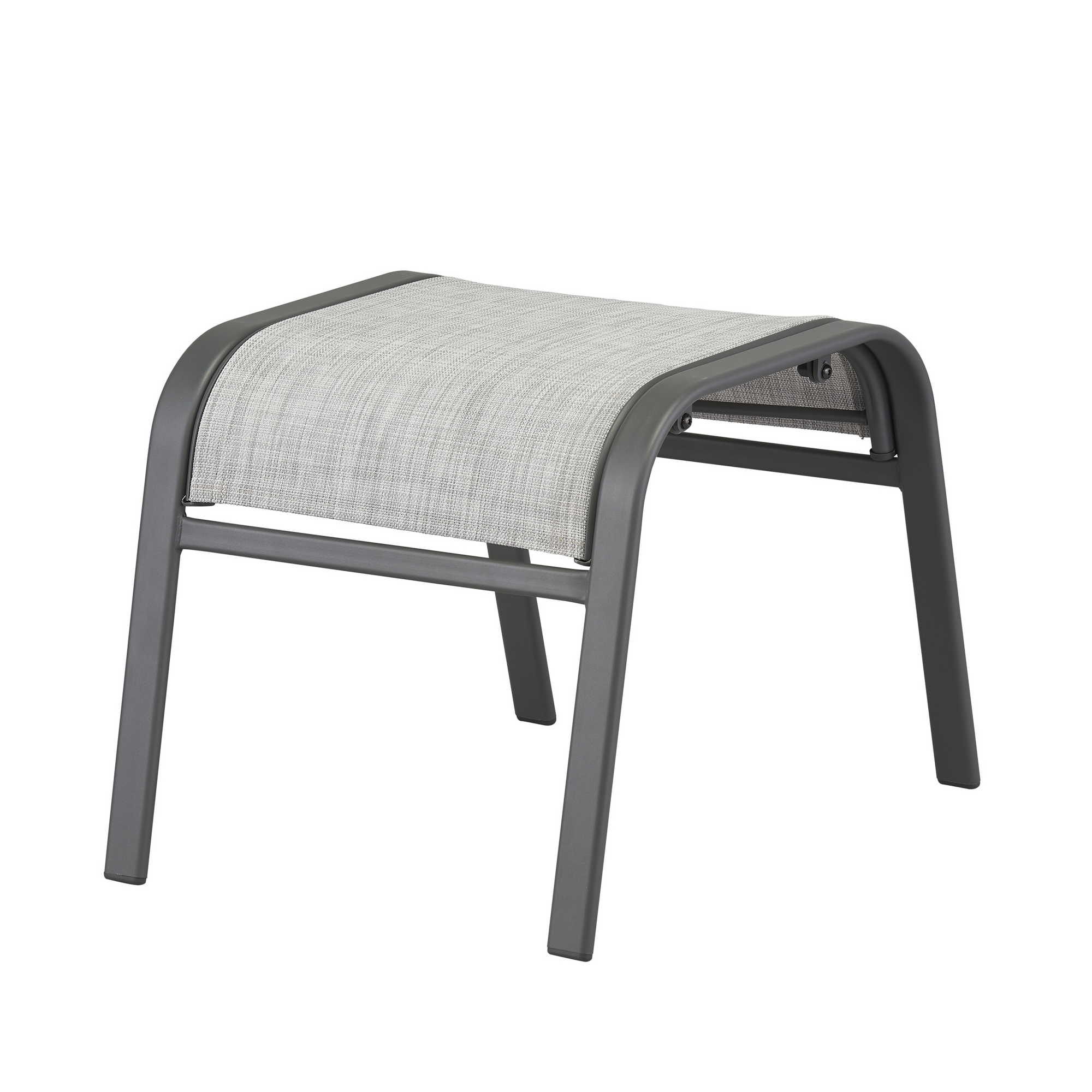 Hocker 'Laura' hellgrau 57 x 42,5 x 47 cm