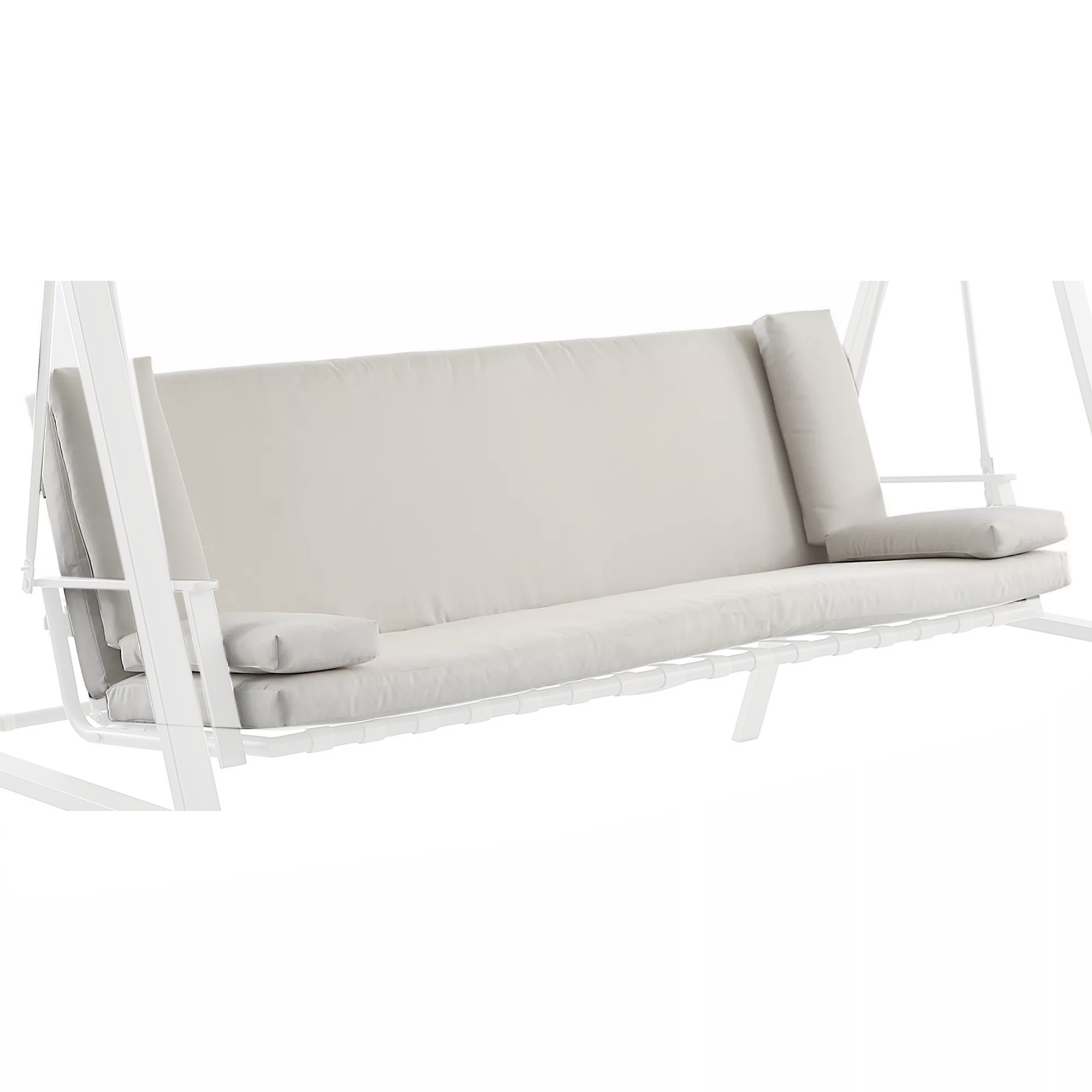 Hollywoodschaukel-Auflage 'Runa' taupe 180 x 6 cm